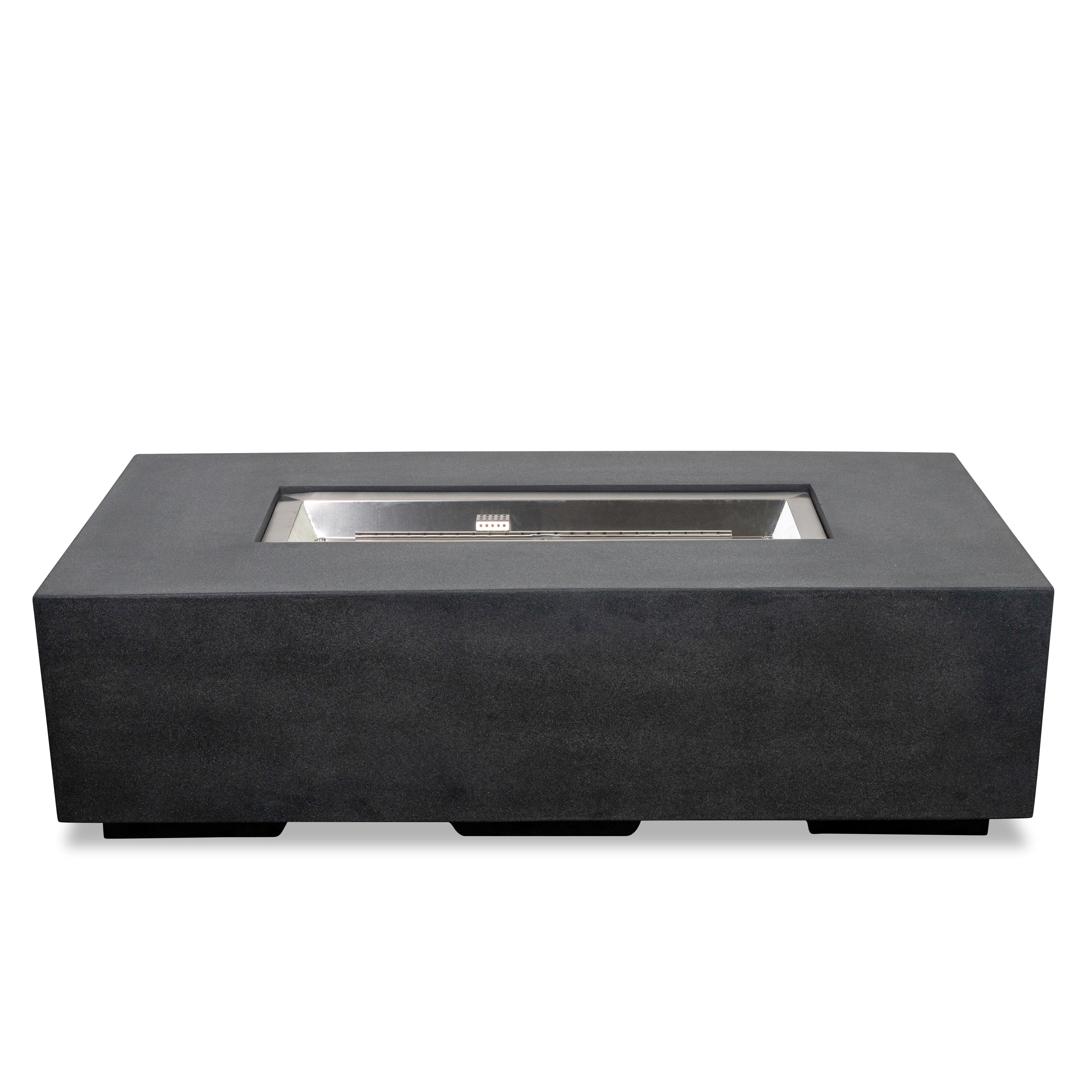 Beton 55" Rectangular Natural Gas Fire Pit#Finish_Graphite