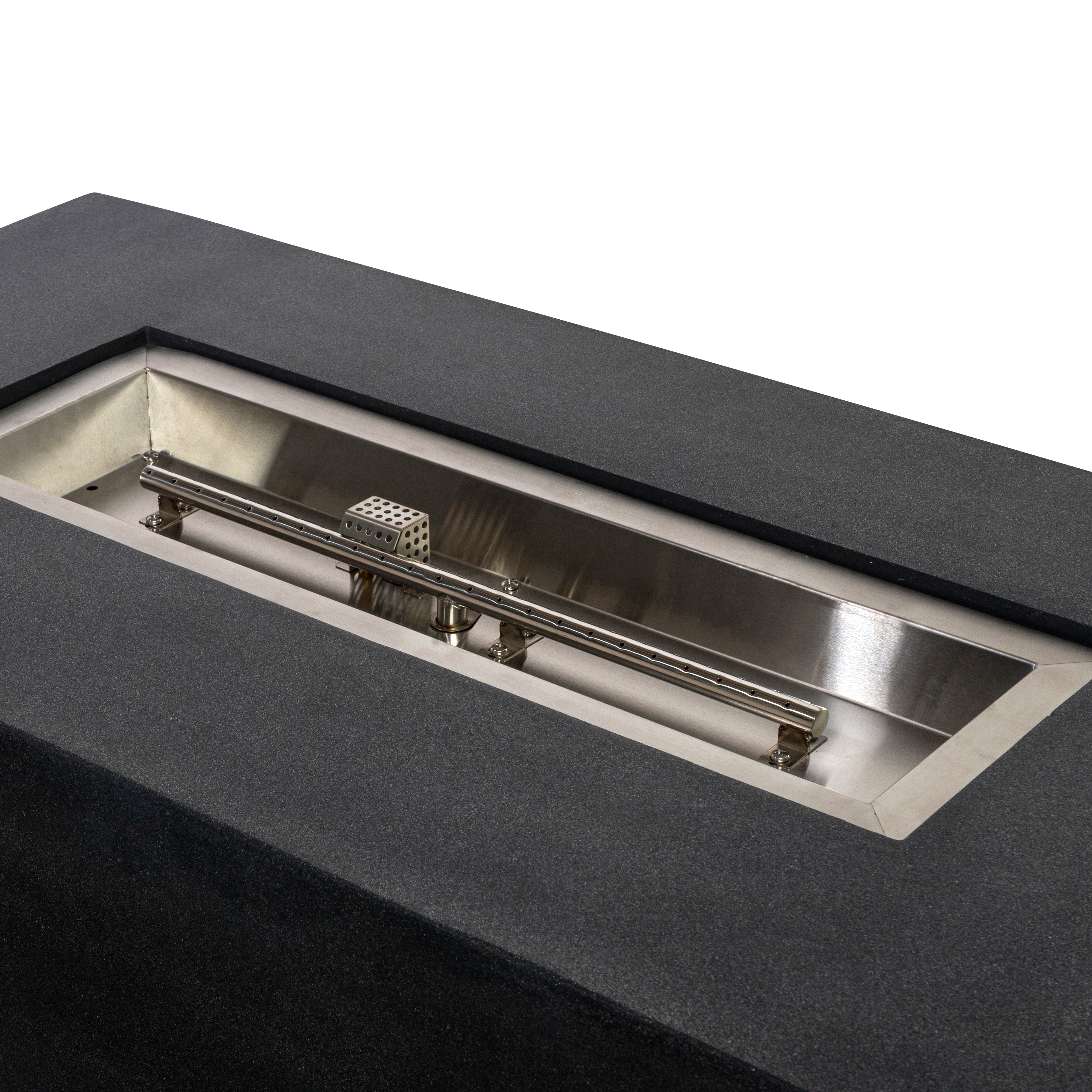 Beton 55" Rectangular Natural Gas Fire Pit#Finish_Graphite