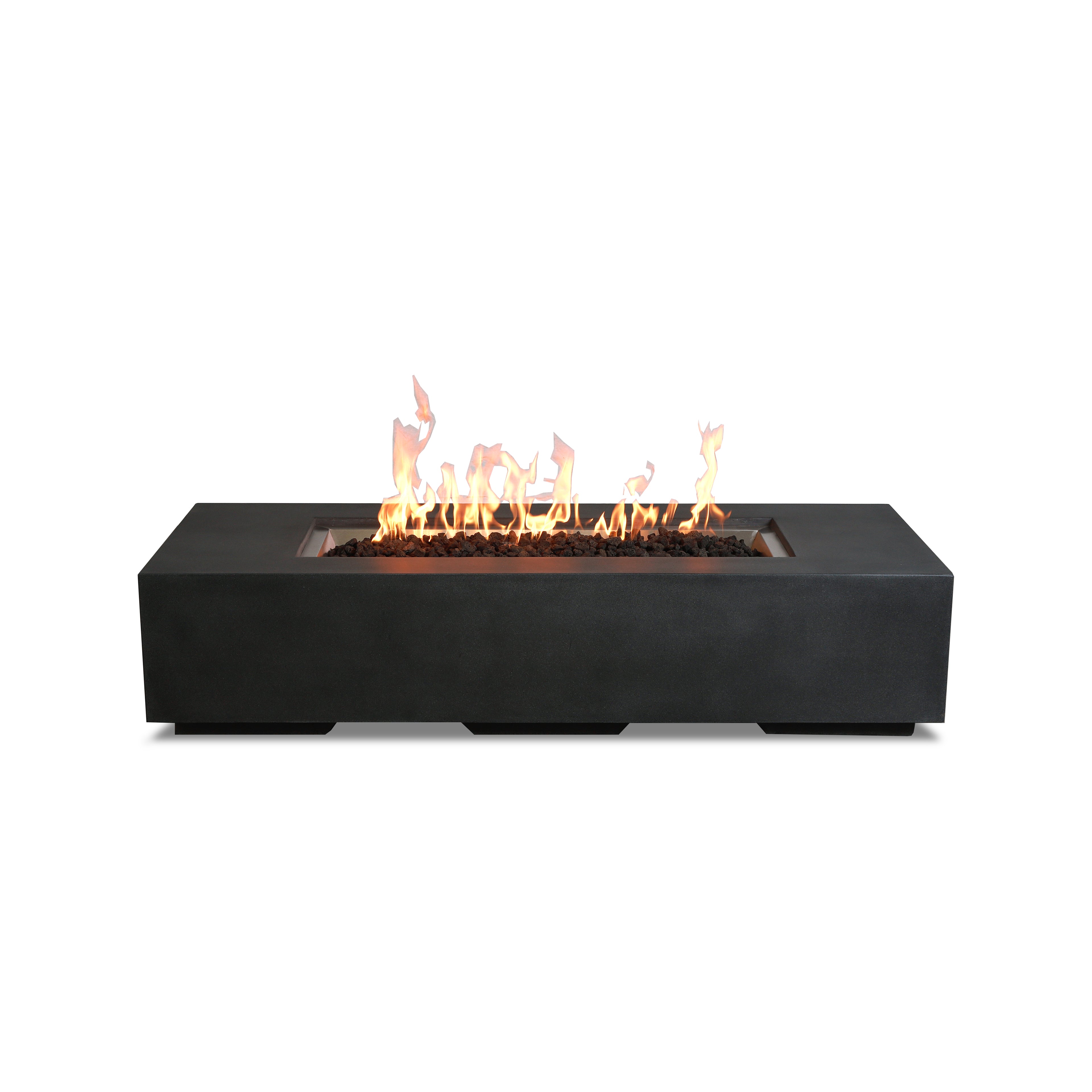 Beton 72" Rectangular Gas Fire Pit#Finish_Graphite