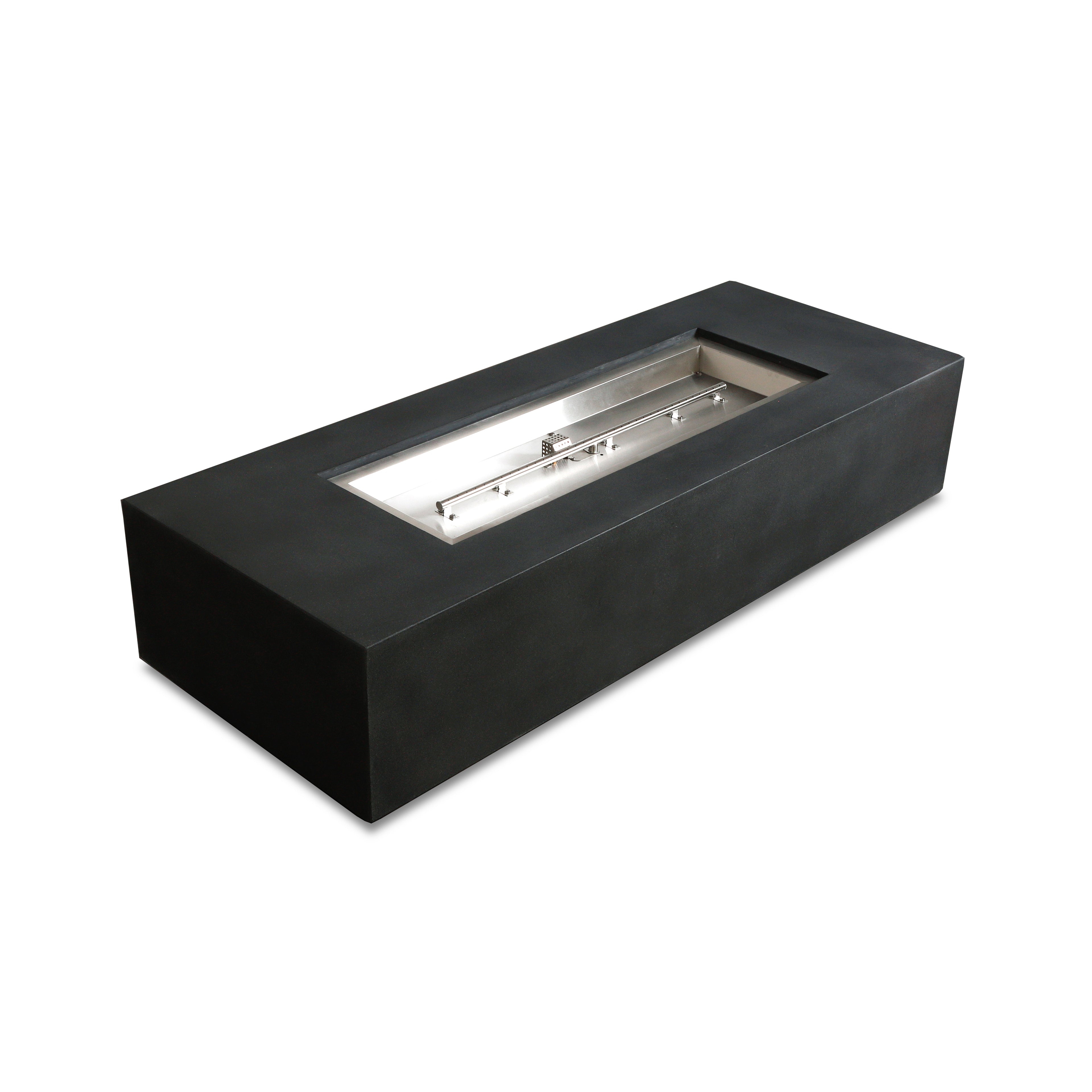 Beton 72" Rectangular Gas Fire Pit#Finish_Graphite