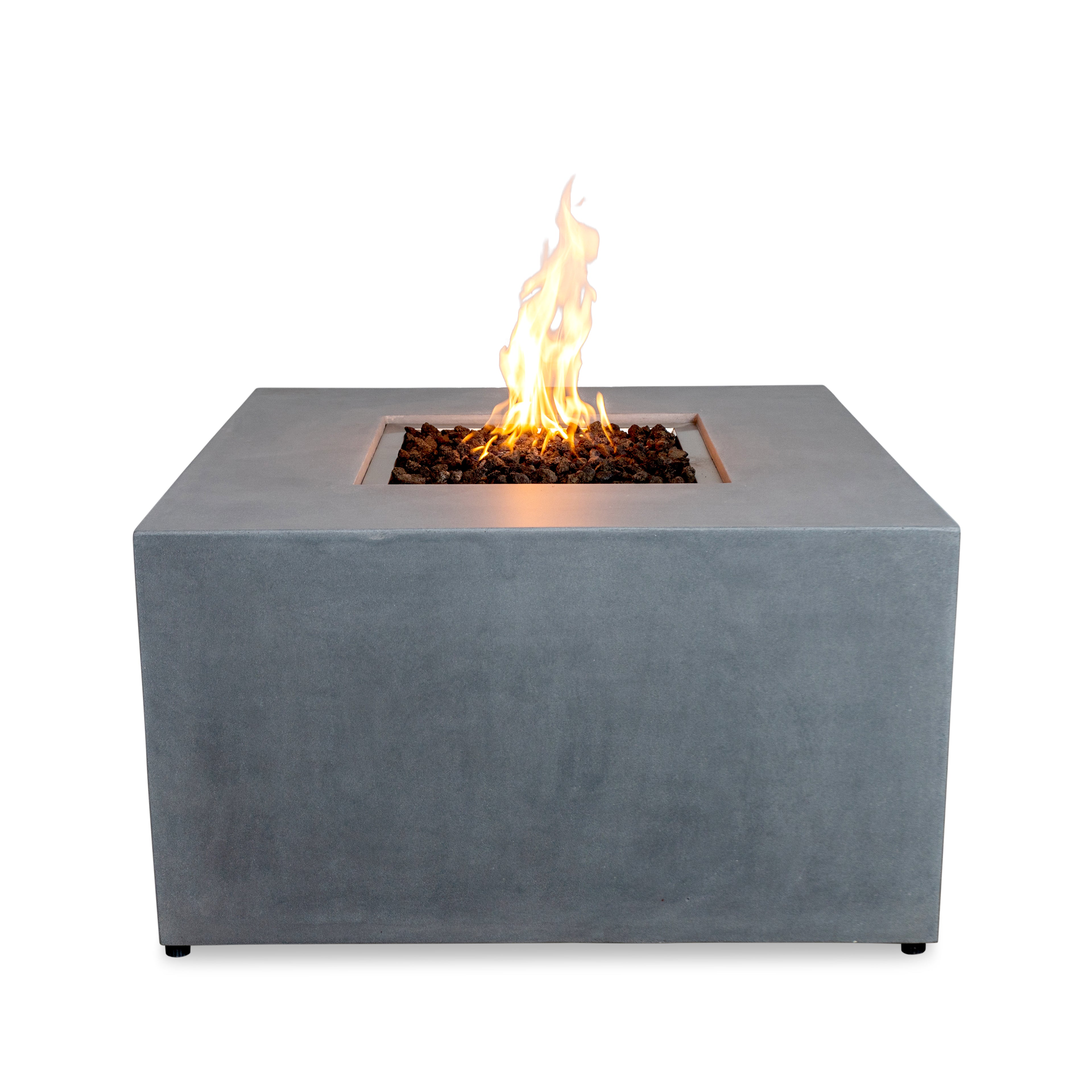 Beton 42" Square Hidden Propane Tank Gas Fire Pit#Finish_Natural Gray