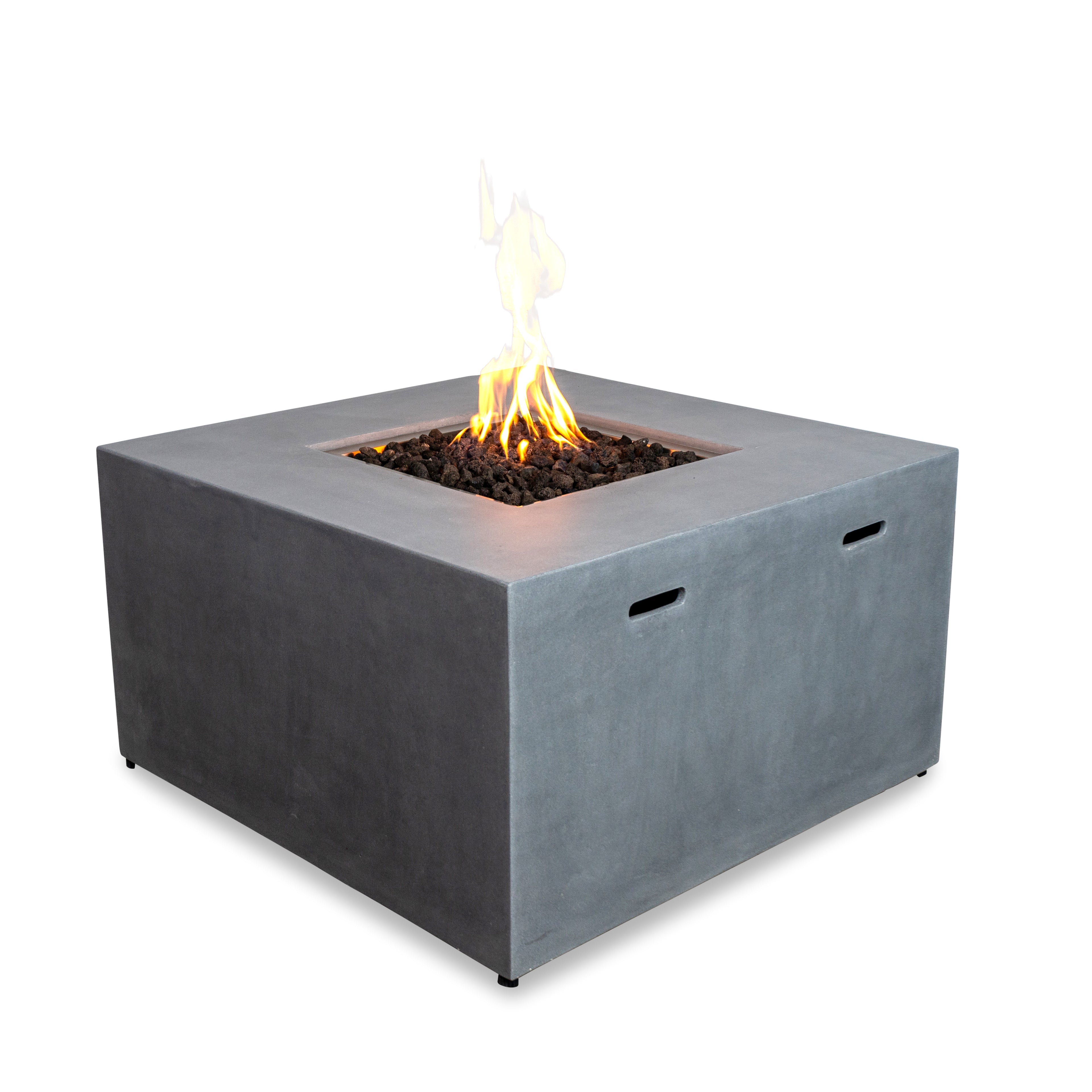 Beton 42" Square Hidden Propane Tank Gas Fire Pit#Finish_Natural Gray