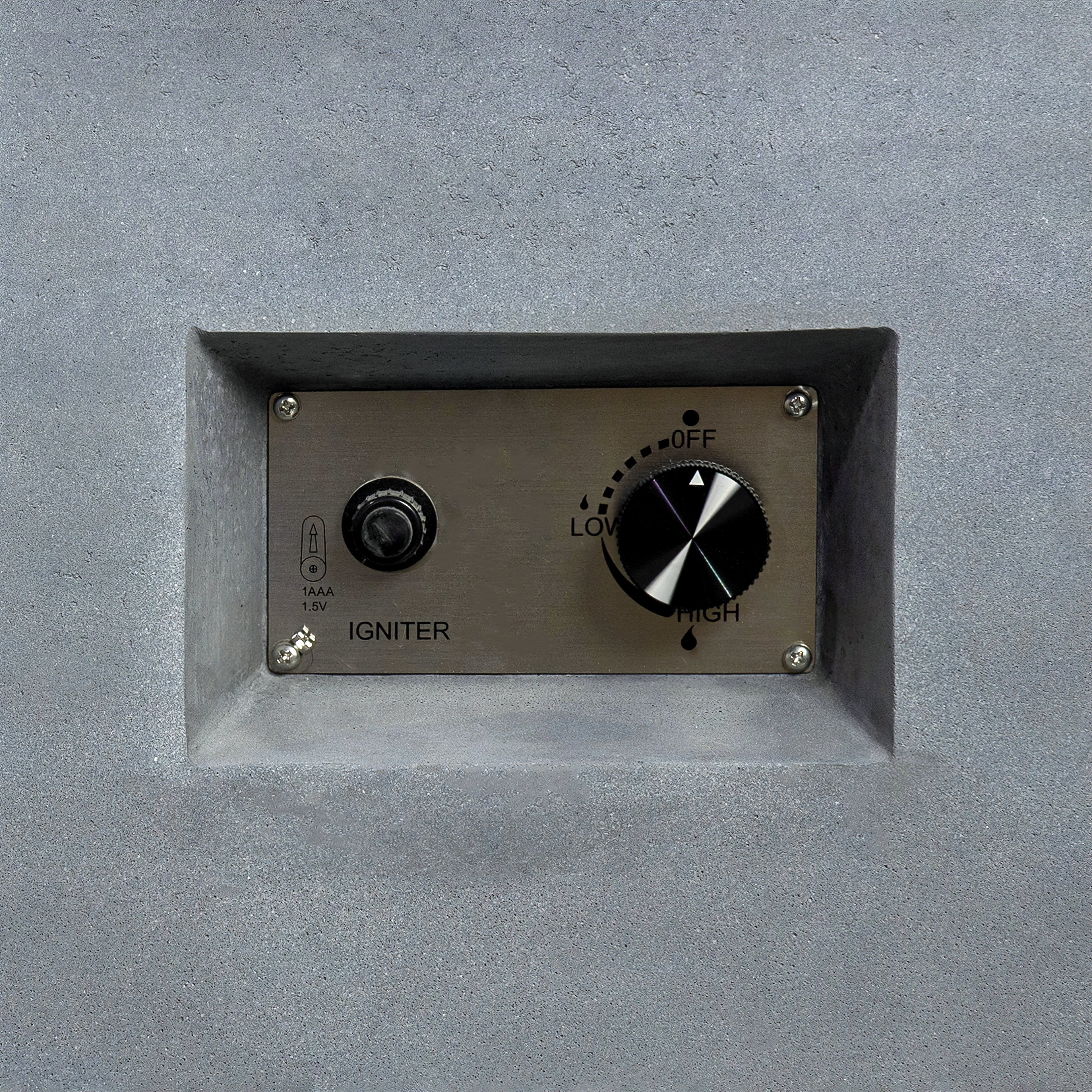 Beton 55" Rectangular Natural Gas Fire Pit#Finish_Natural Gray