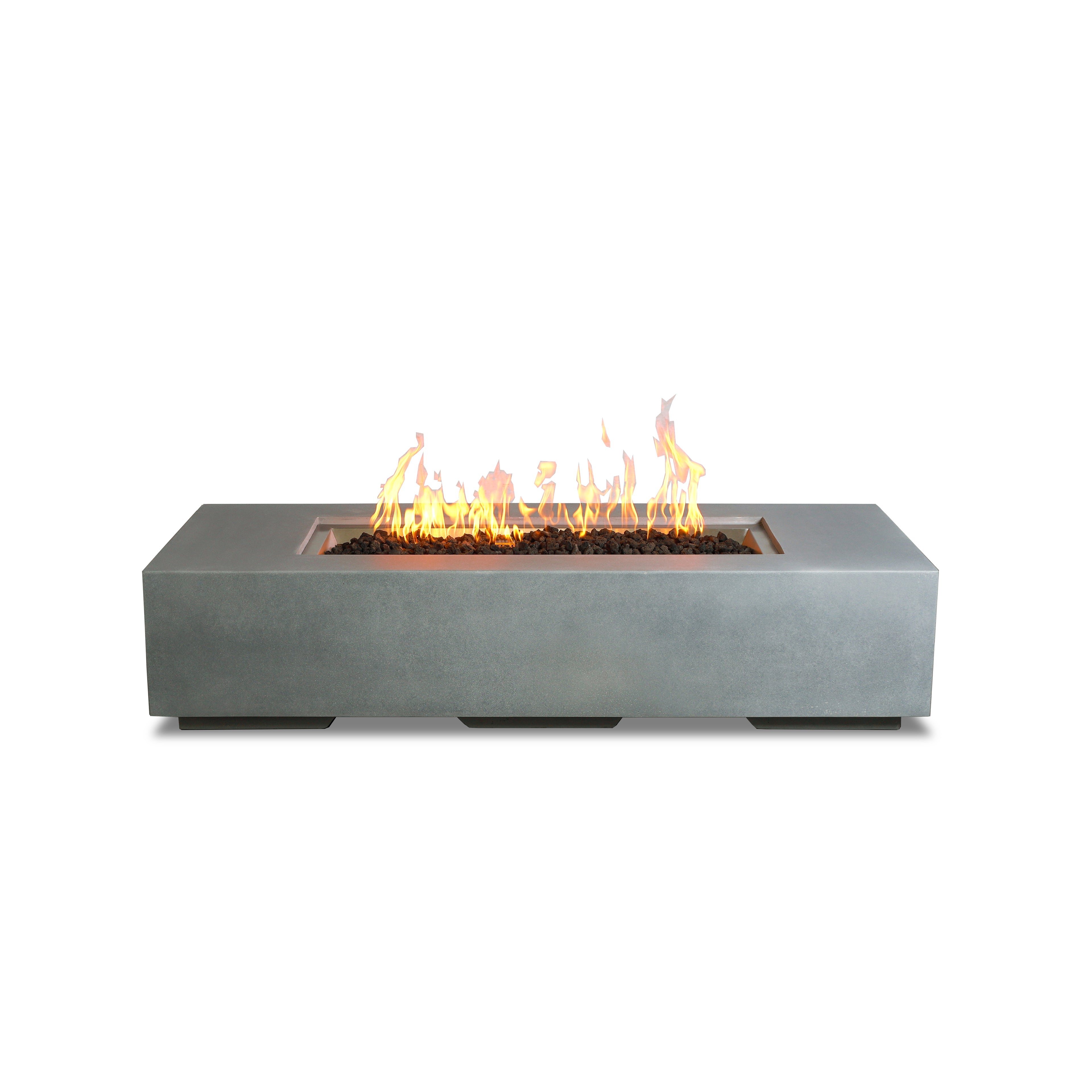 Beton 72" Rectangular Gas Fire Pit#Finish_Natural Gray