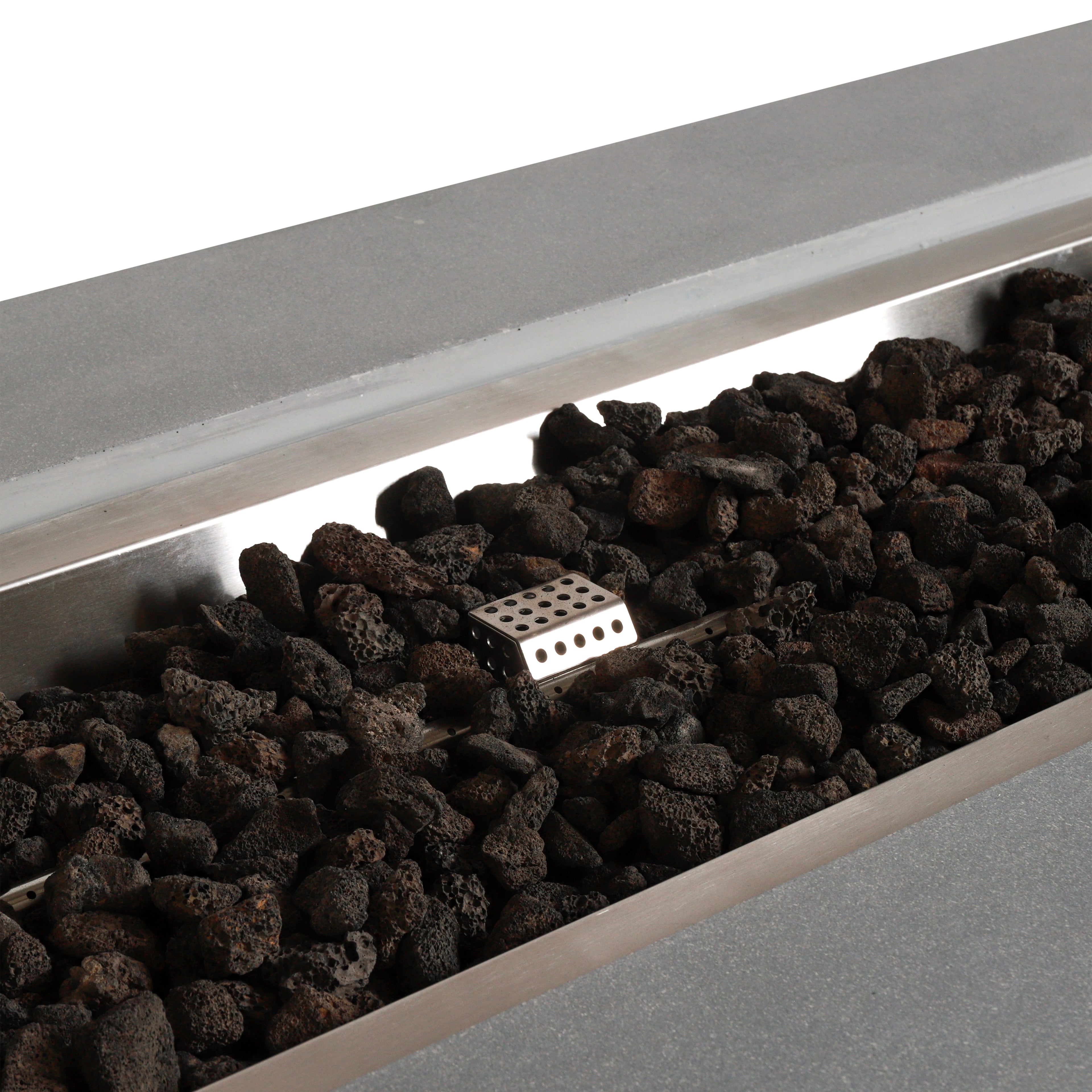 Beton 72" Rectangular Gas Fire Pit#Finish_Natural Gray