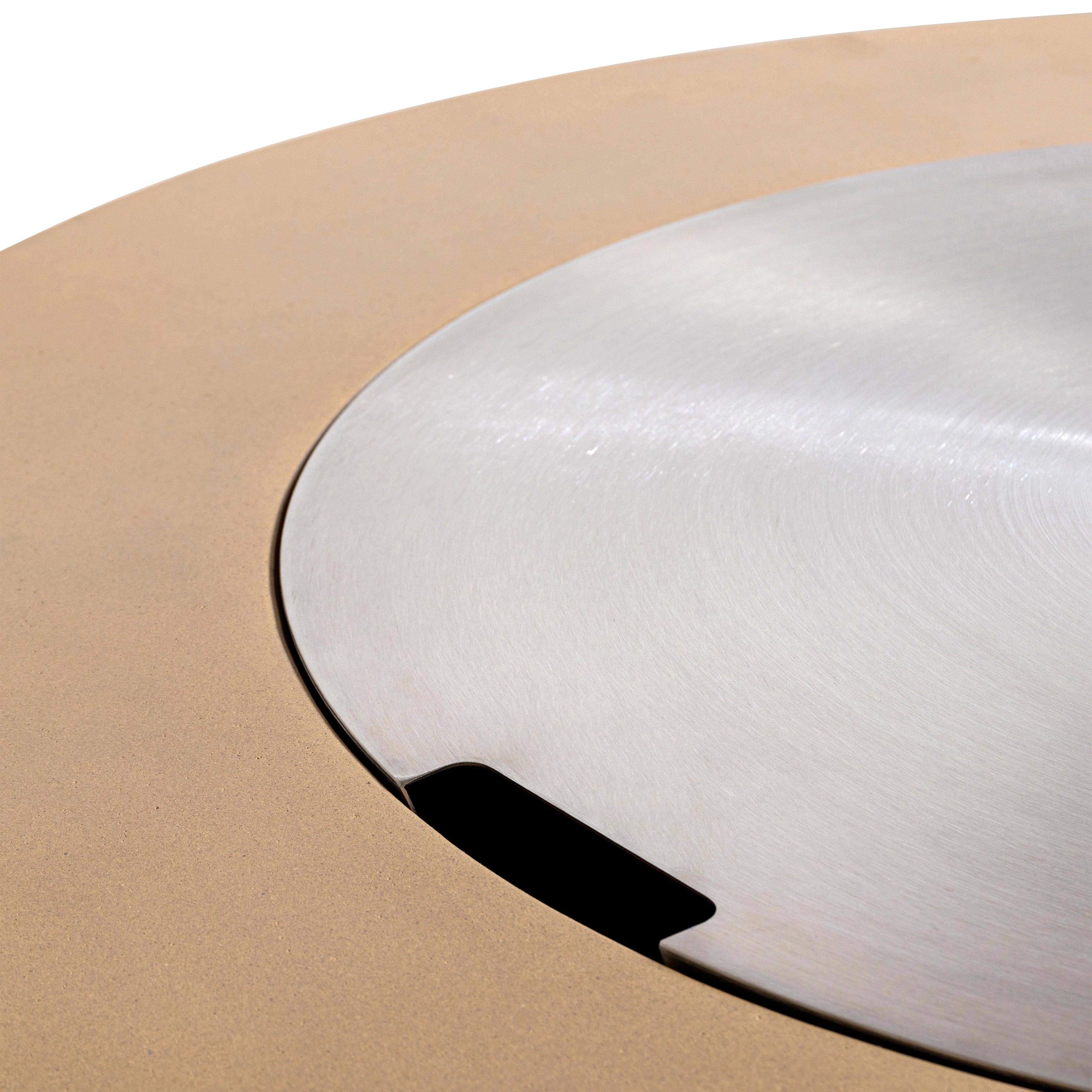 Beton 42" Round Concrete Propane Gas Fire Pit with Access Door#Finish_Sand