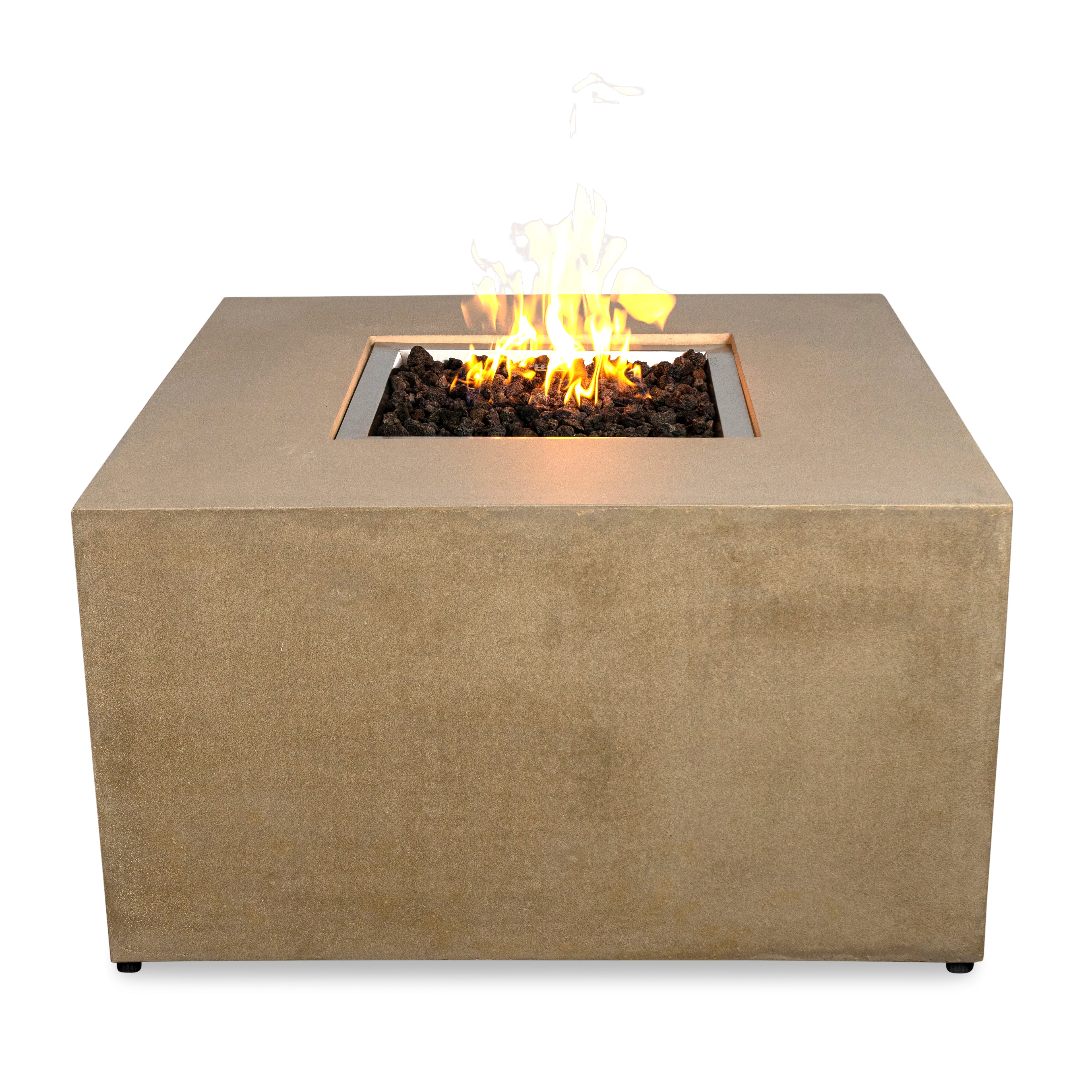 Beton 42" Square Hidden Propane Tank Gas Fire Pit#Finish_Sand