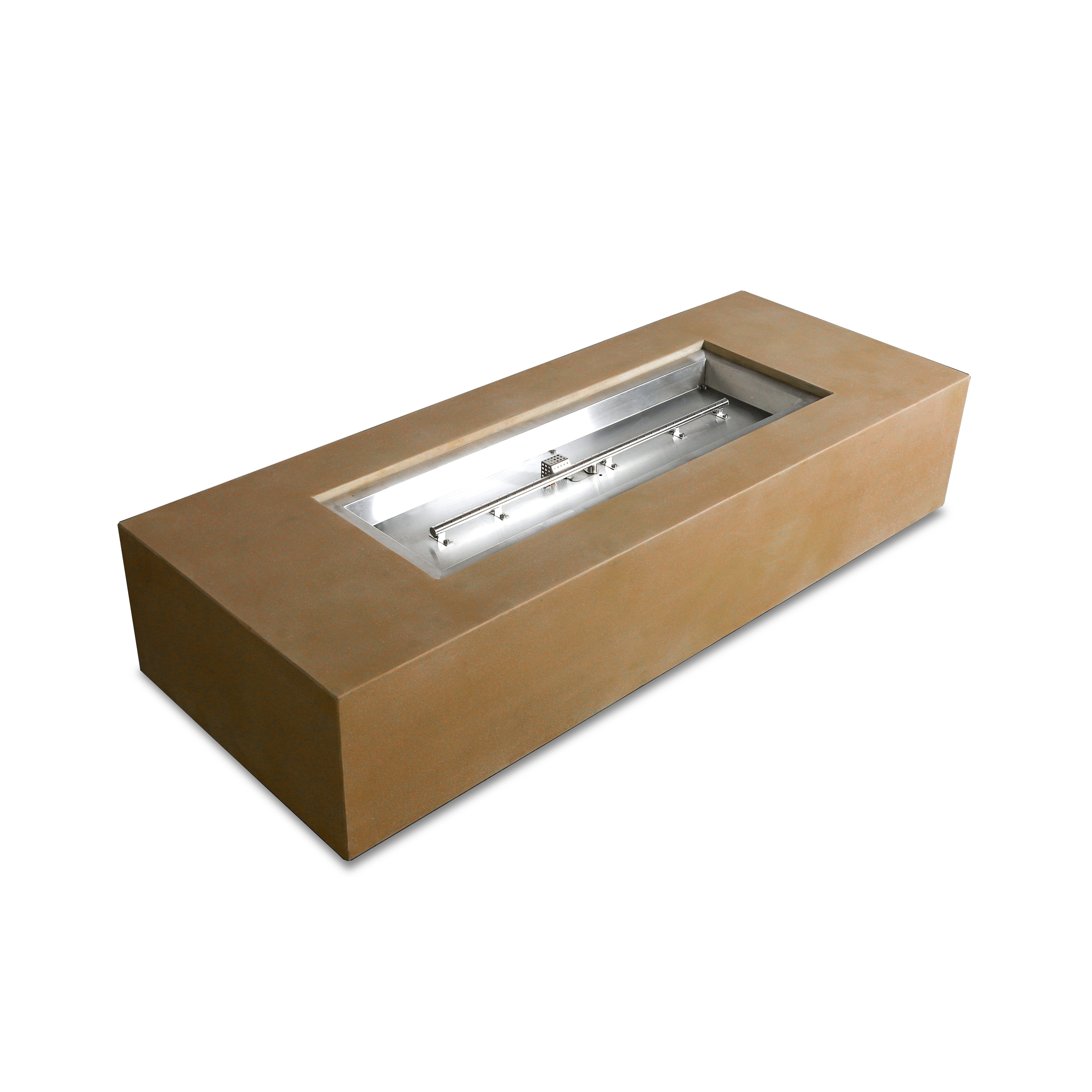 Beton 72" Rectangular Gas Fire Pit#Finish_Sand