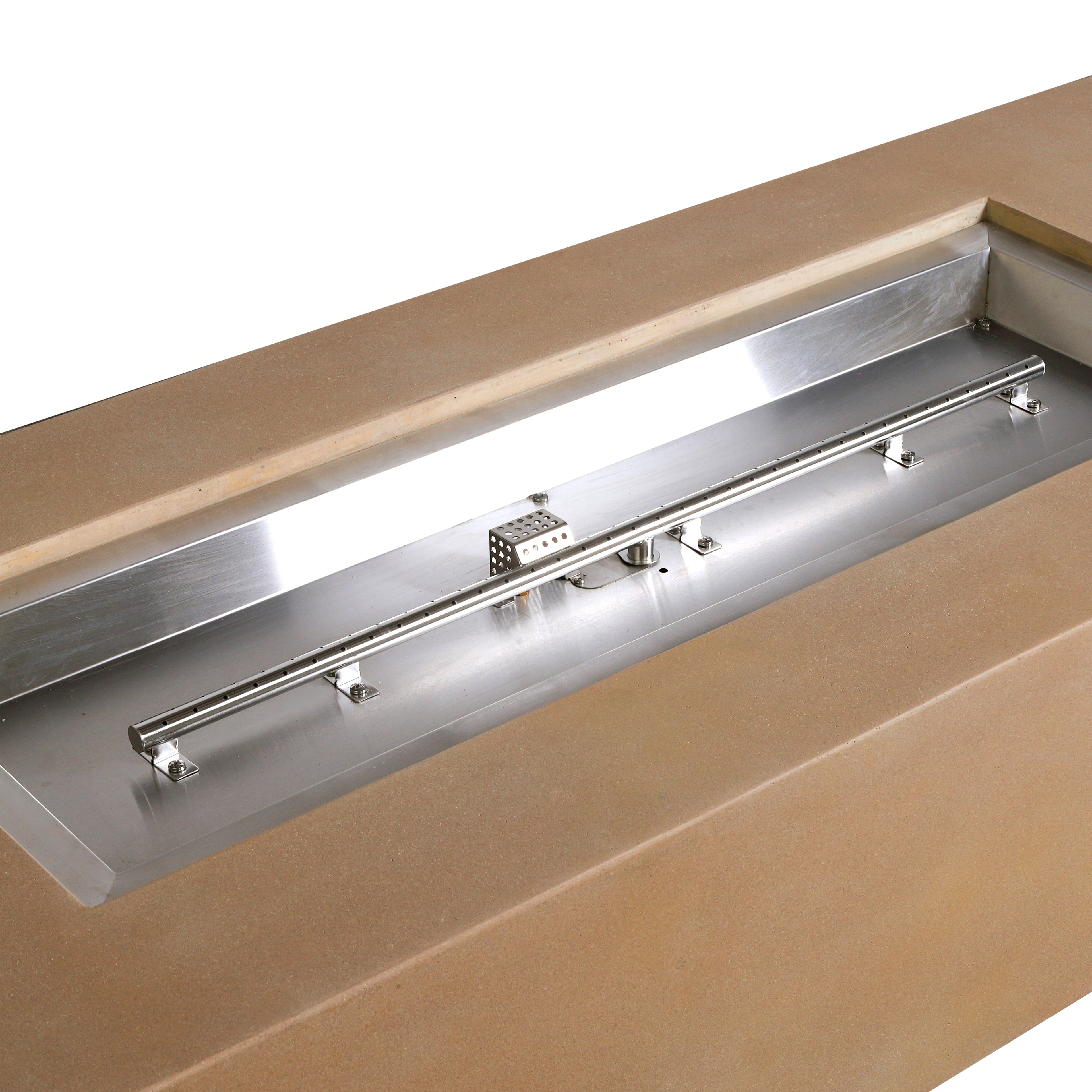 Beton 72" Rectangular Gas Fire Pit#Finish_Sand