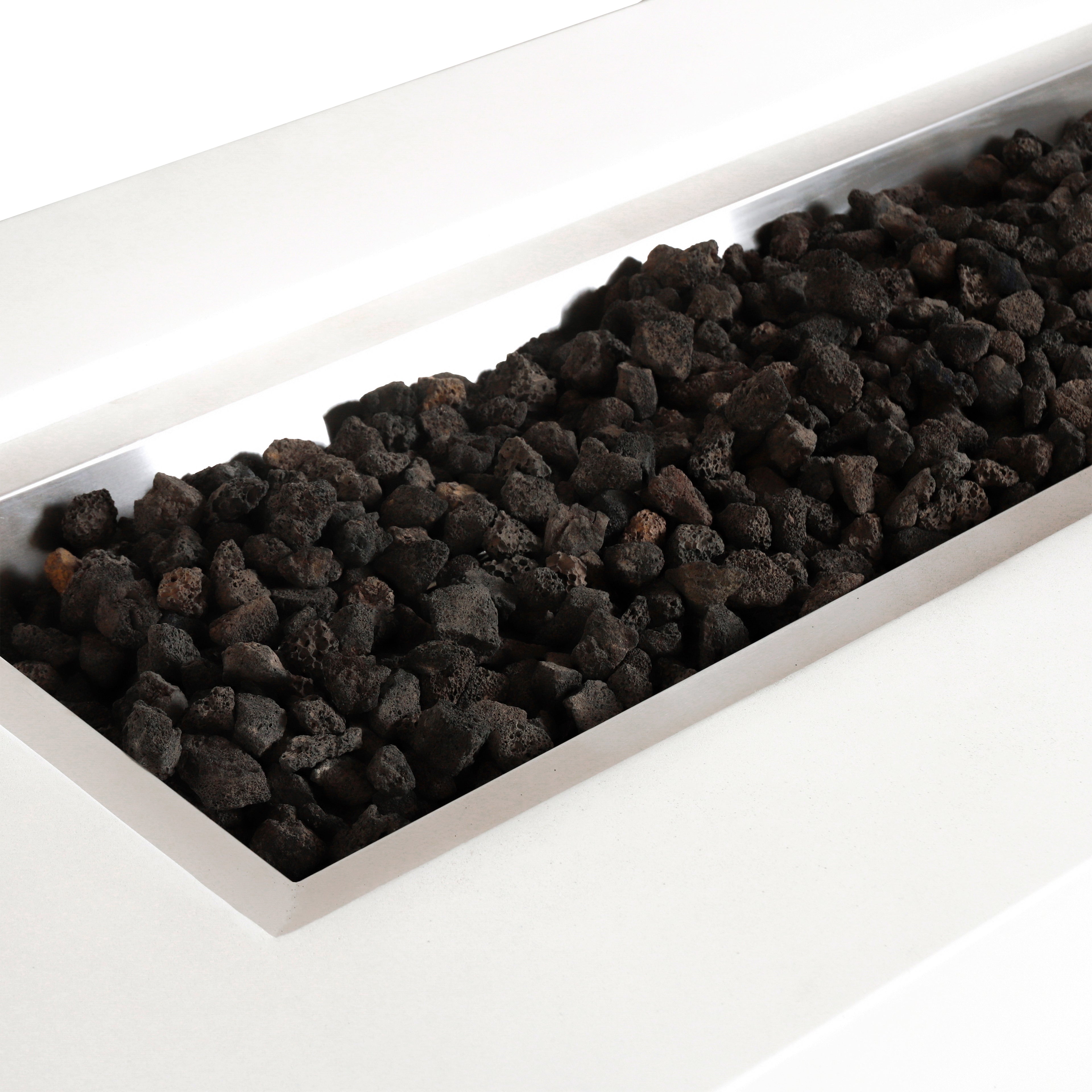 Beton 72" Rectangular Gas Fire Pit#Finish_Stone White