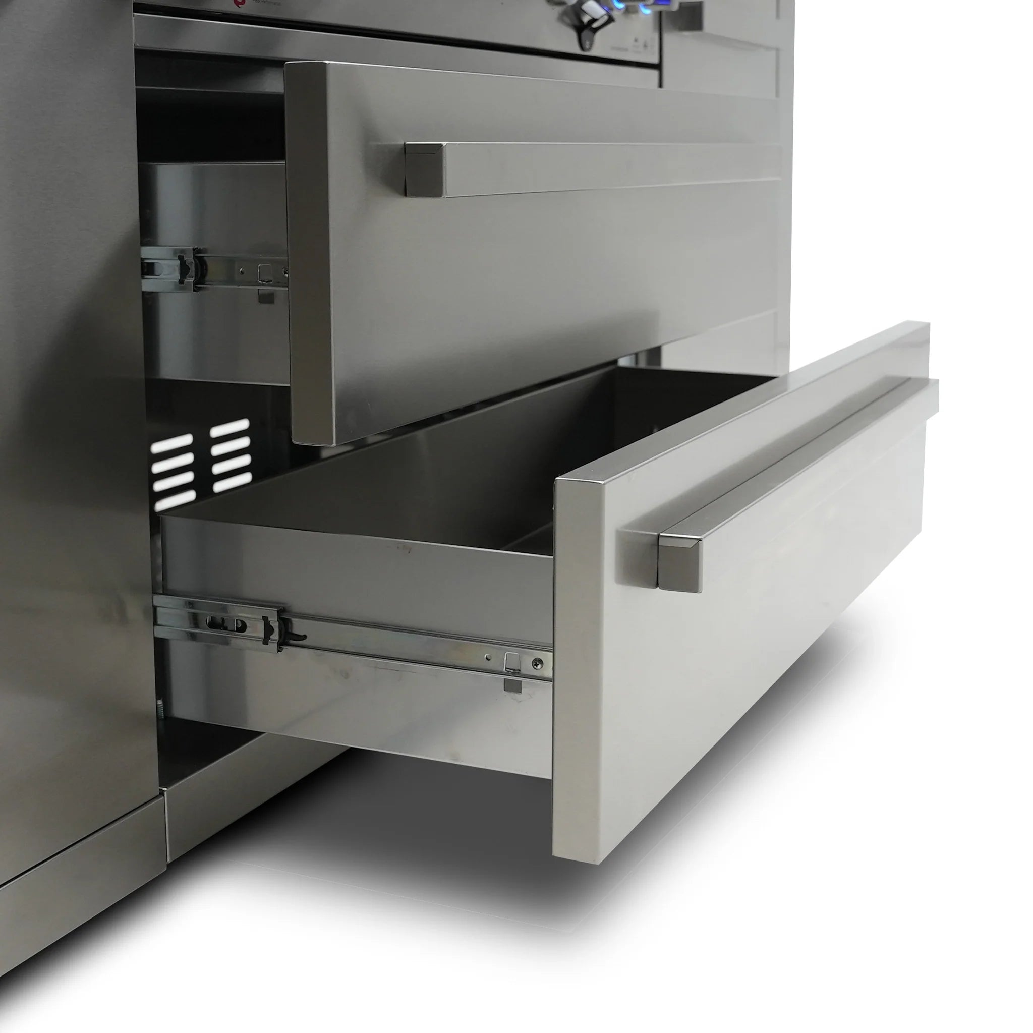 400 Deluxe Stainless Steel 4-Burner Outdoor Kitchen Island with 45-Degree Corners