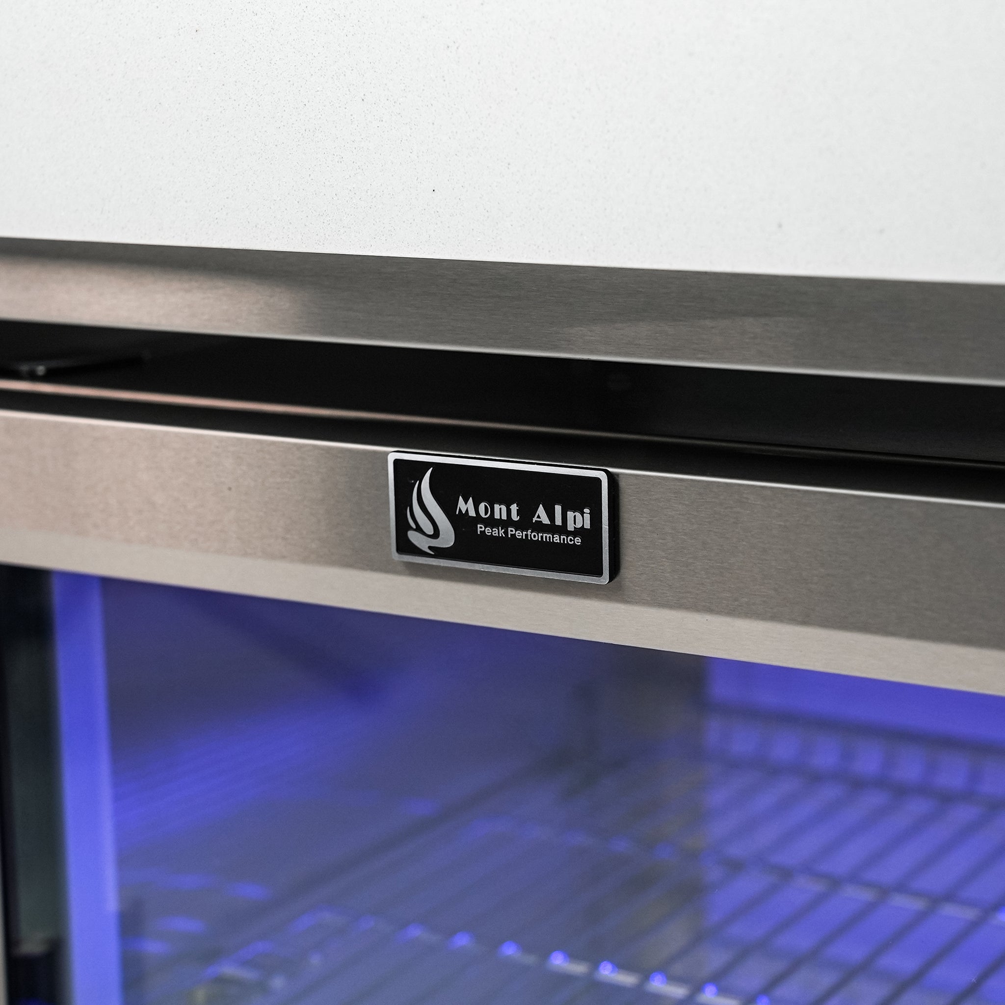 400 Deluxe 7.5 ft. Stainless Steel 4-Burner Outdoor Kitchen Island with 90 Degree Corner and Fridge Cabinet