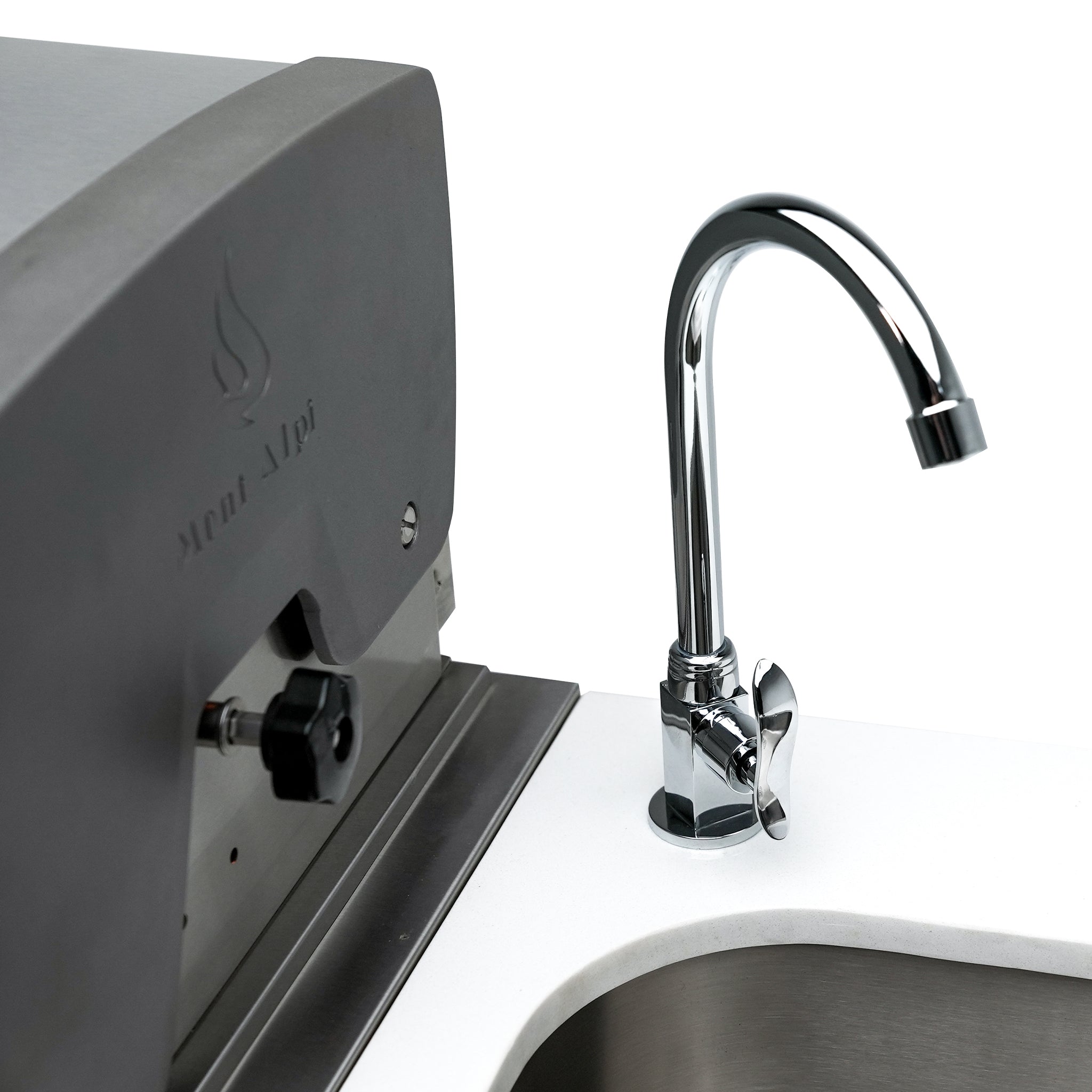 805 Original 11 ft. Stainless Steel 6-Burner Outdoor Kitchen Island with Beverage Center