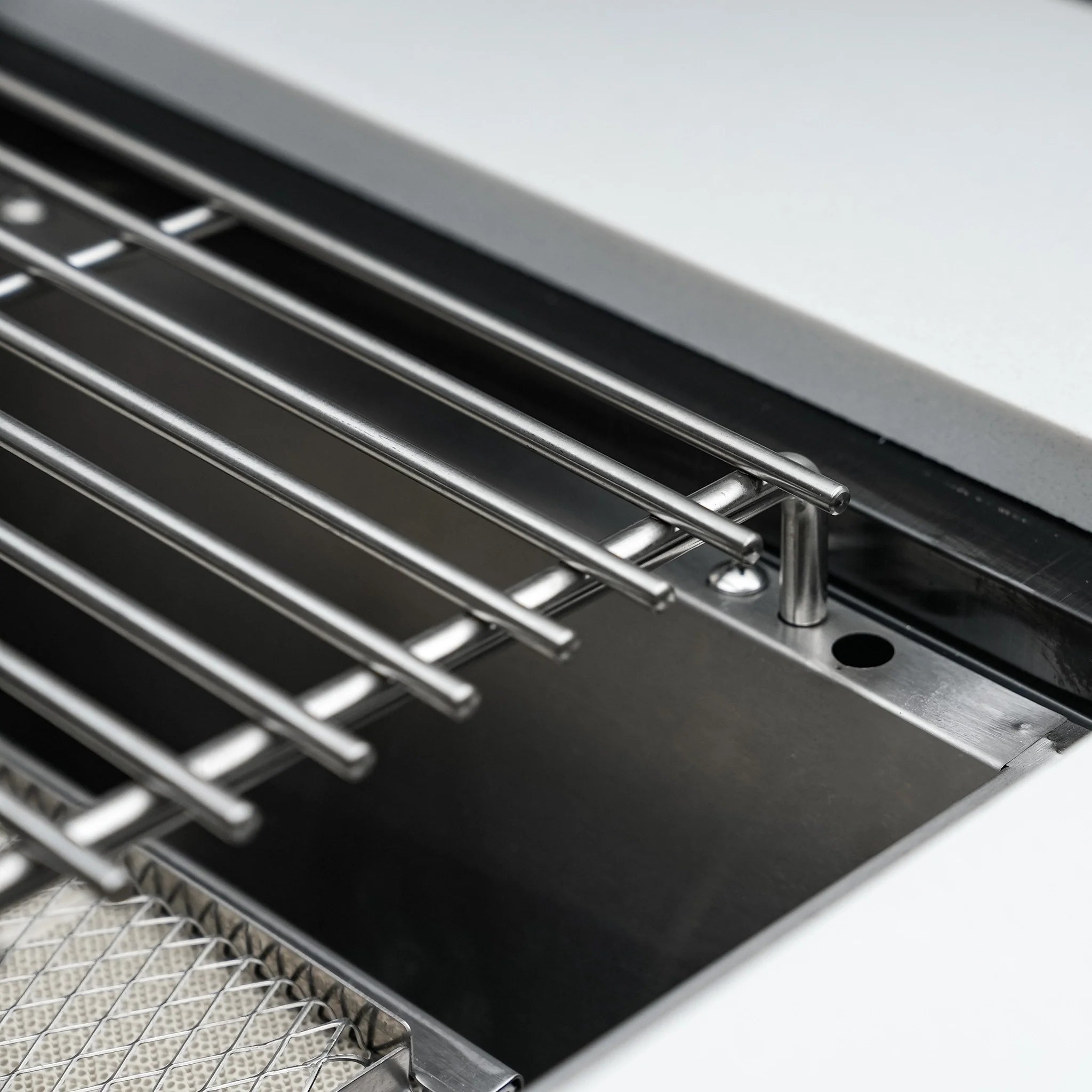 805 8 ft. Black Stainless Steel 6-Burner Outdoor Kitchen Island with 45-Degree Corners