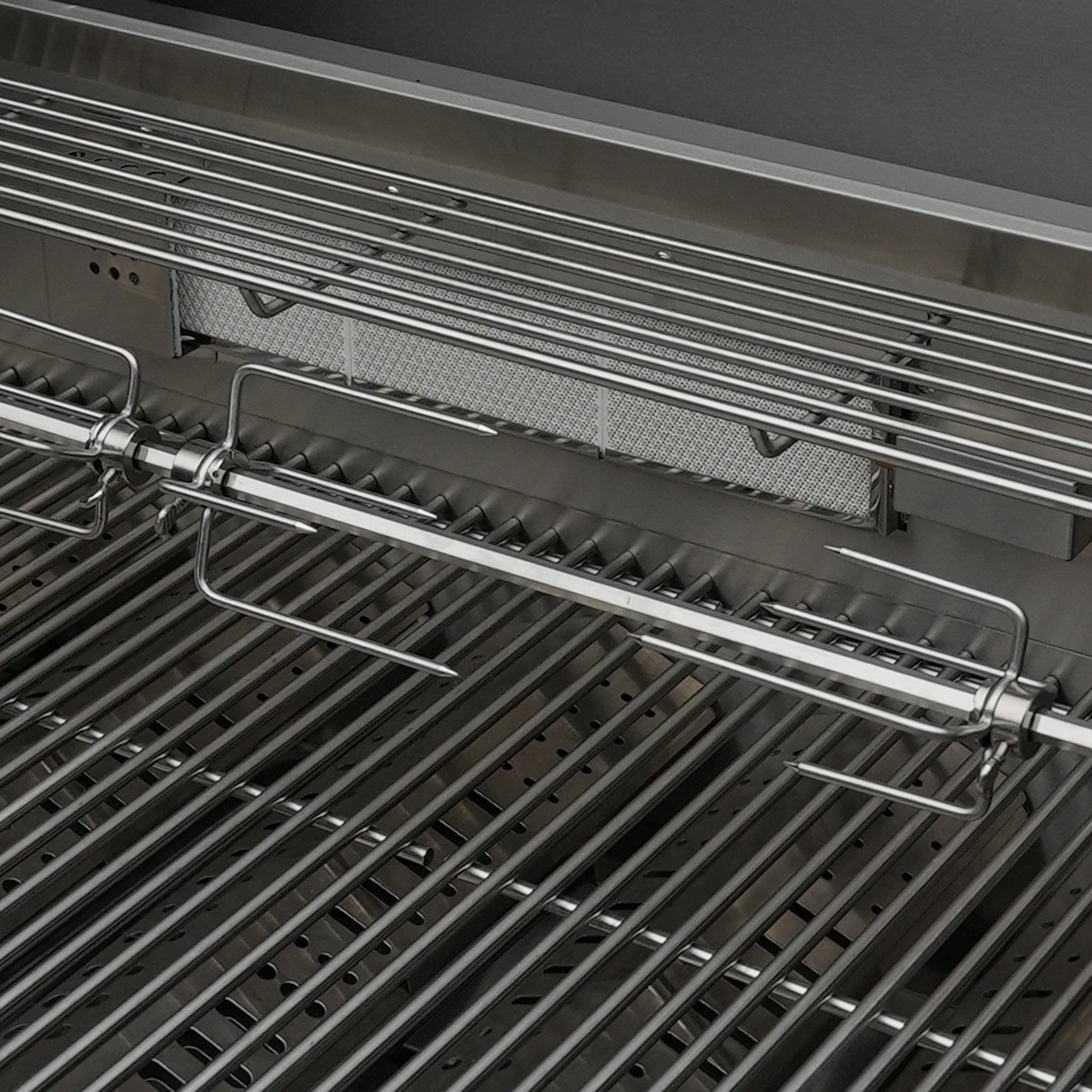 805 Deluxe Black Stainless Steel 6-Burner Outdoor Kitchen Island with 90-Degree Corner