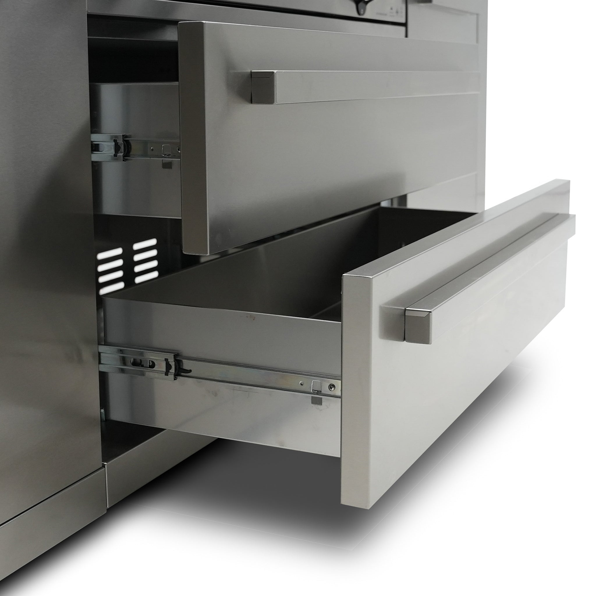 805 Original 15 ft. Stainless Steel 6-Burner Outdoor Kitchen Island with Beverage Center and Kegerator