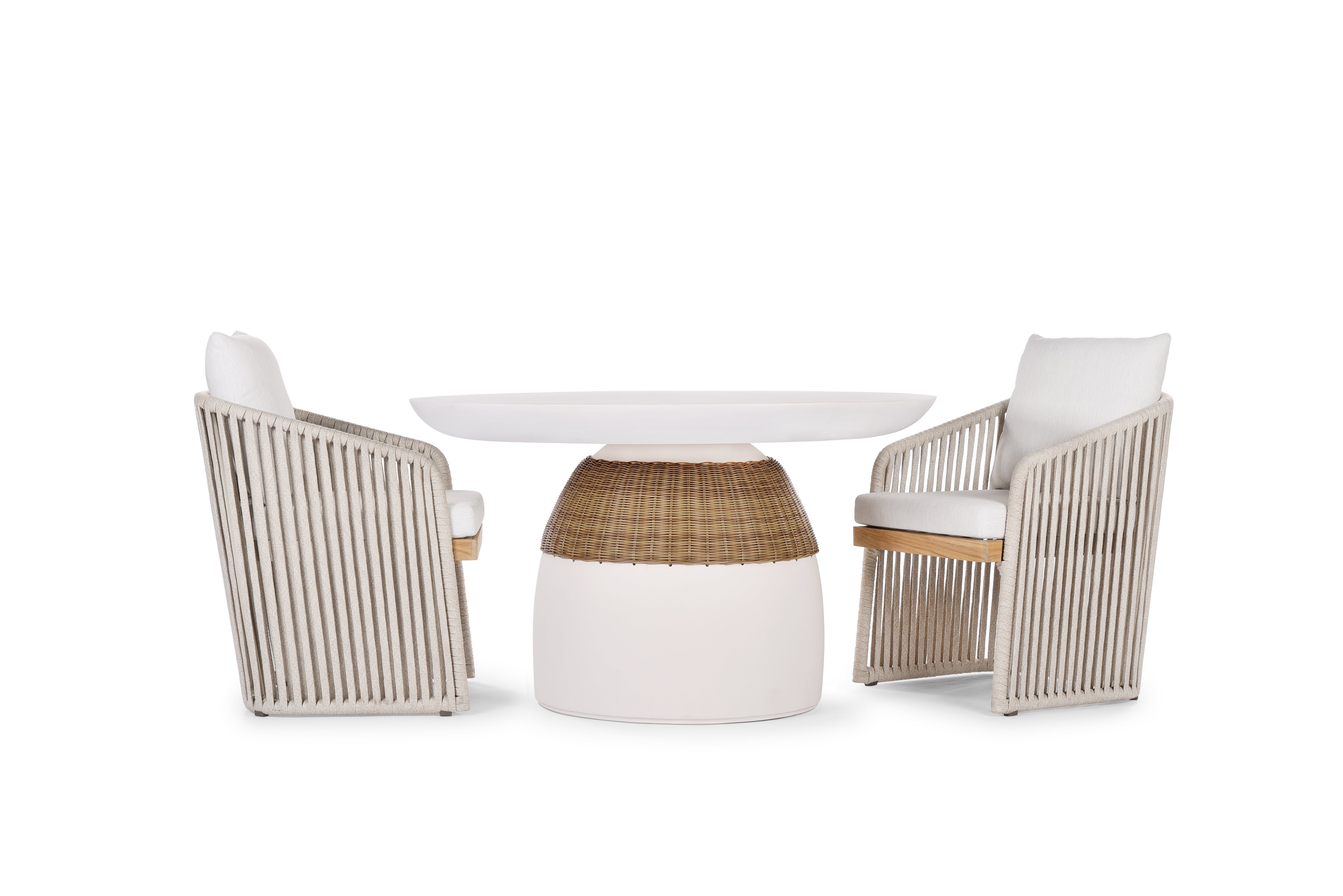 Kos Weave Round Dining Table