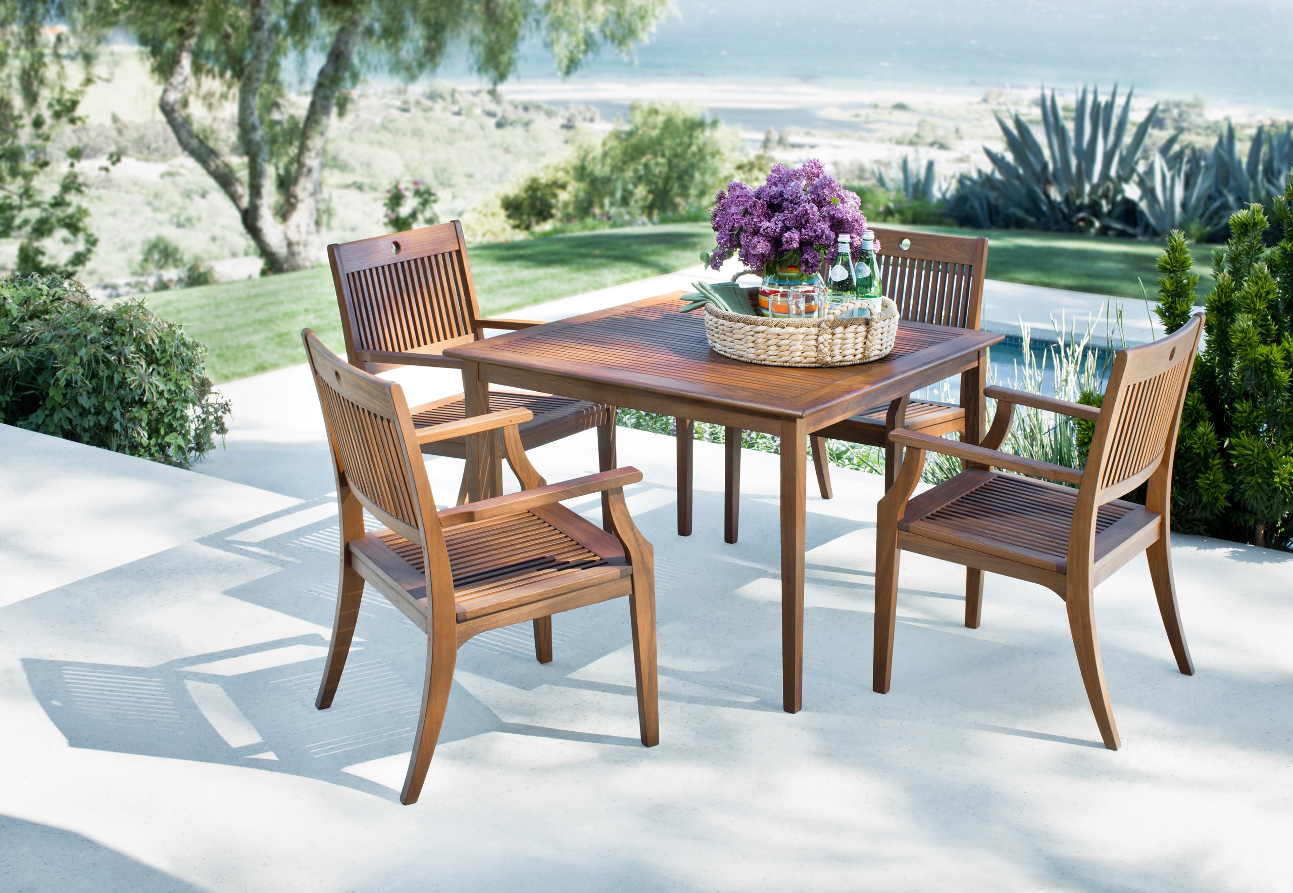 Opal Ipe Wood Dining Arm Chair