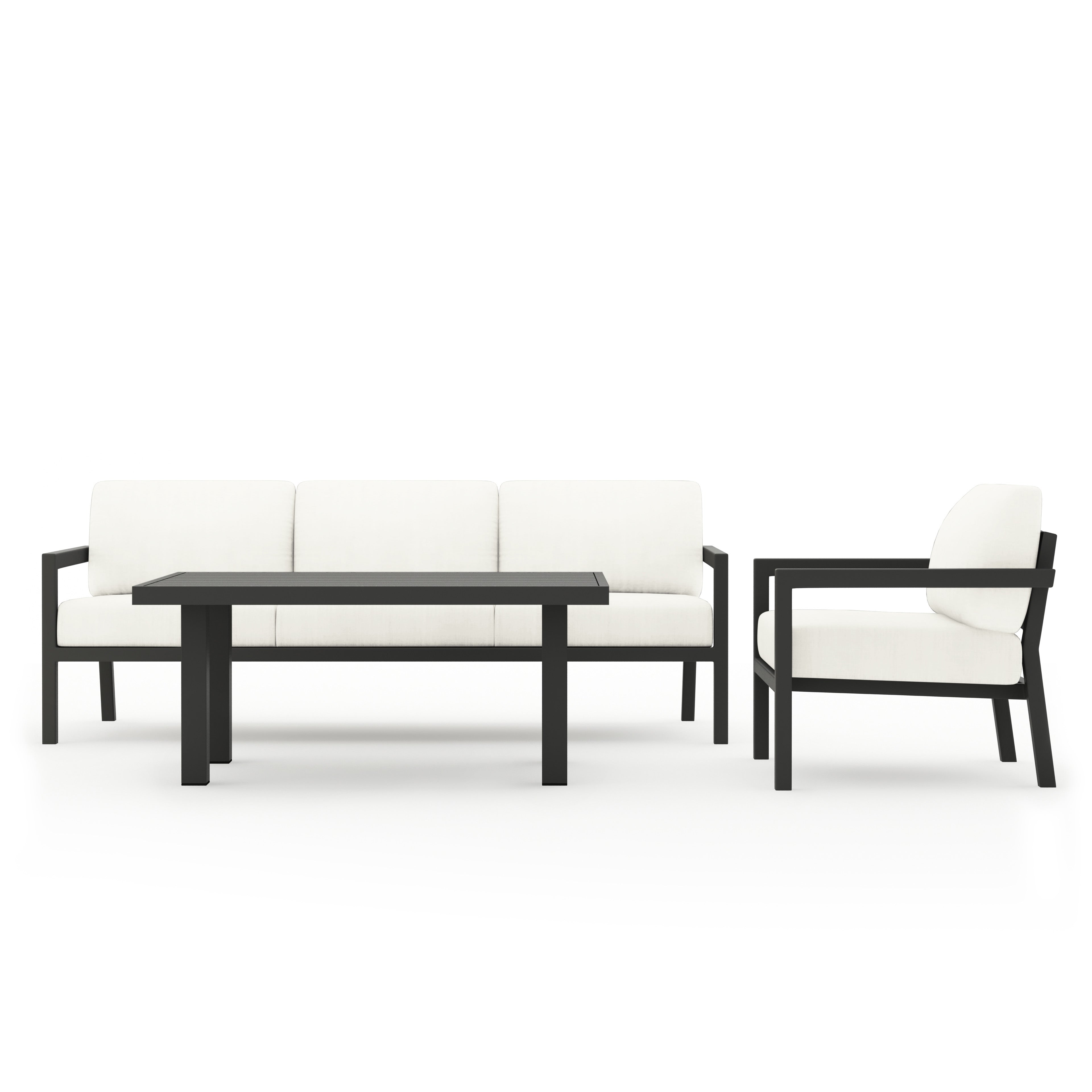 Pacifica Classic 3 Piece Sofa Set#Finish_Slate#Fabric_Canvas Natural