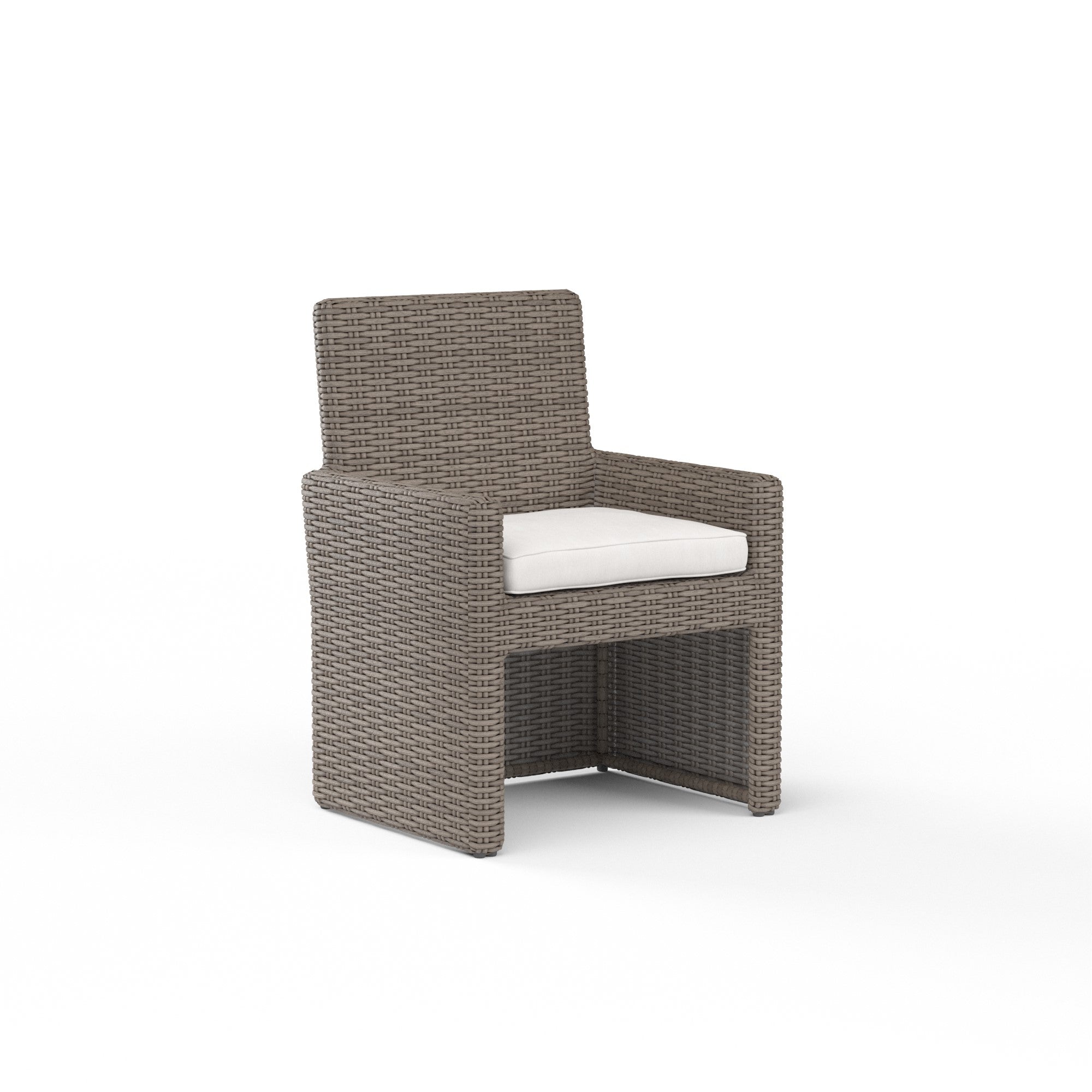 Coronado Wicker Cushioned Dining Arm Chair