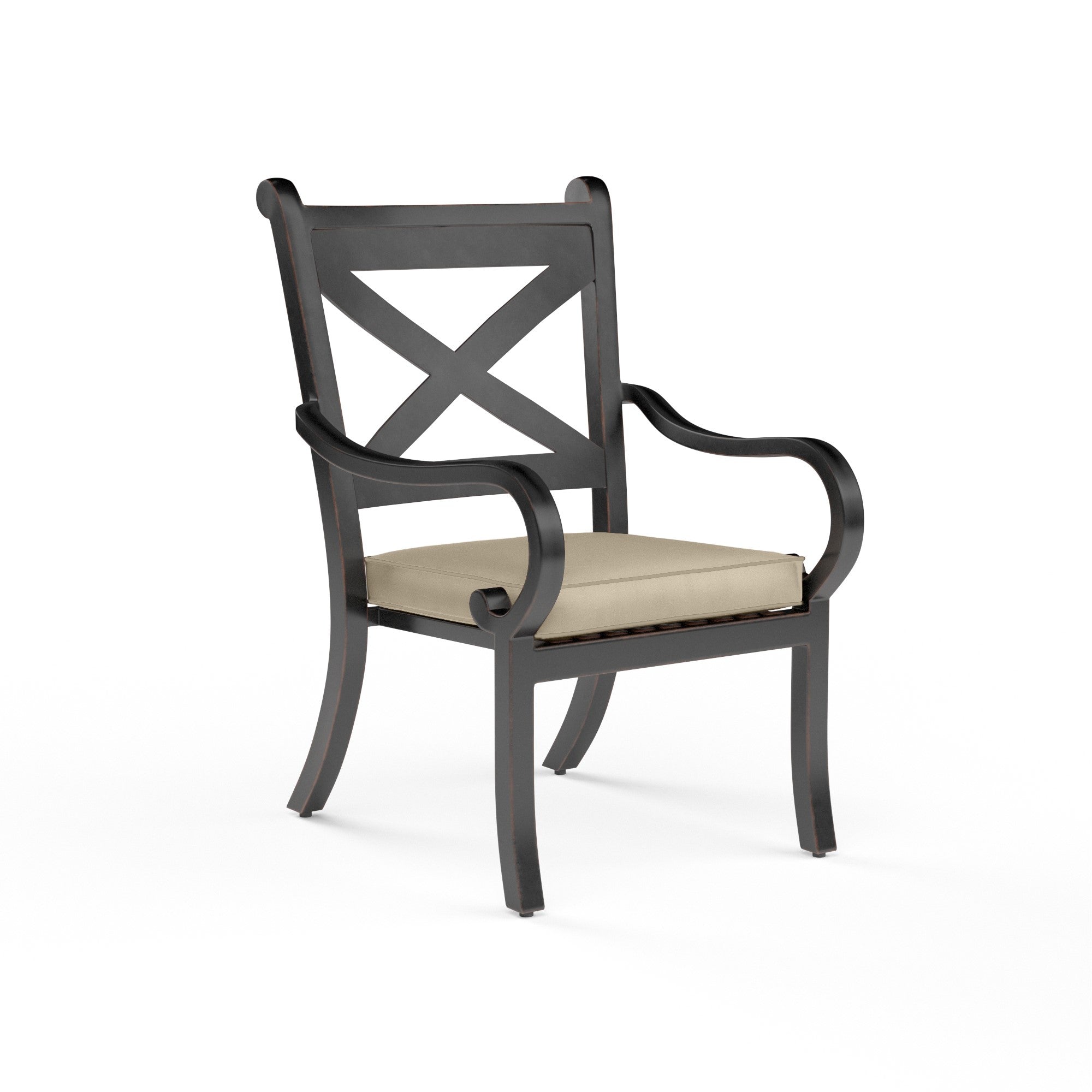 Monterey Aluminum Cushioned Dining Arm Chair