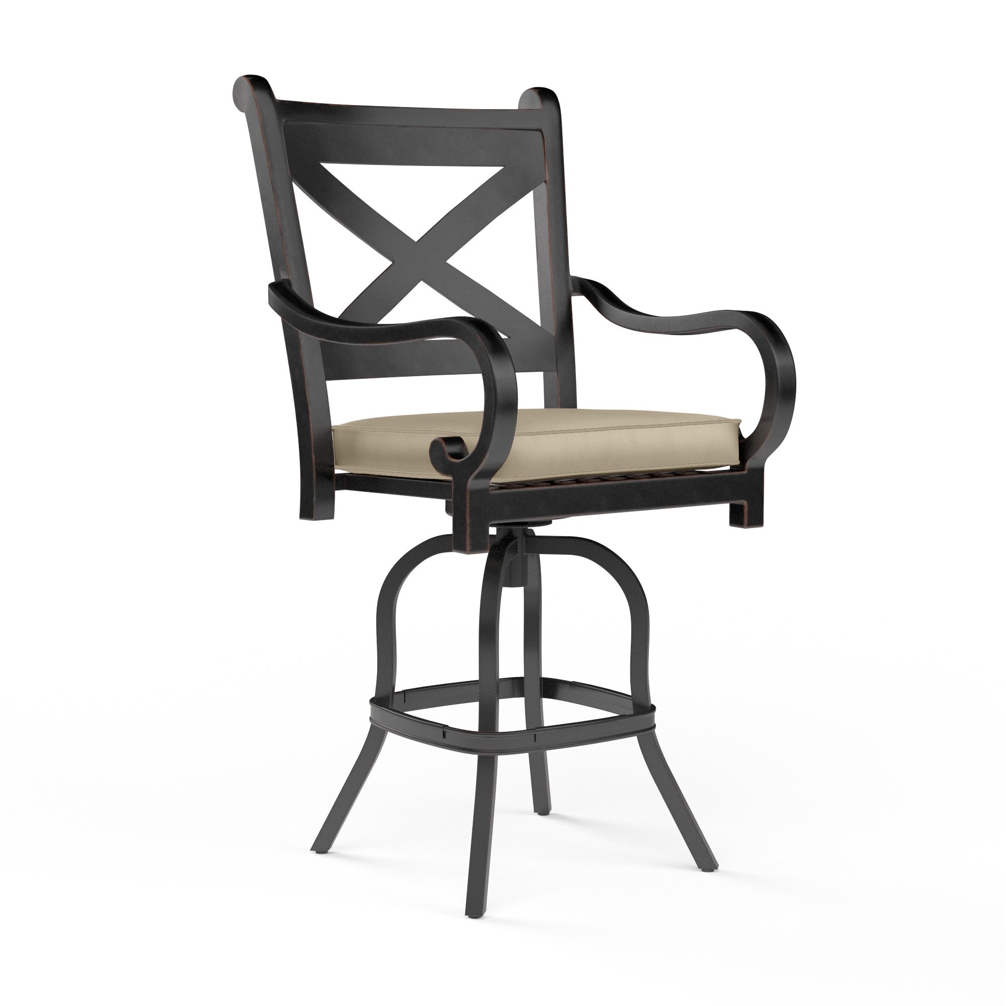 Monterey Aluminum Cushioned Swivel Counter Stool