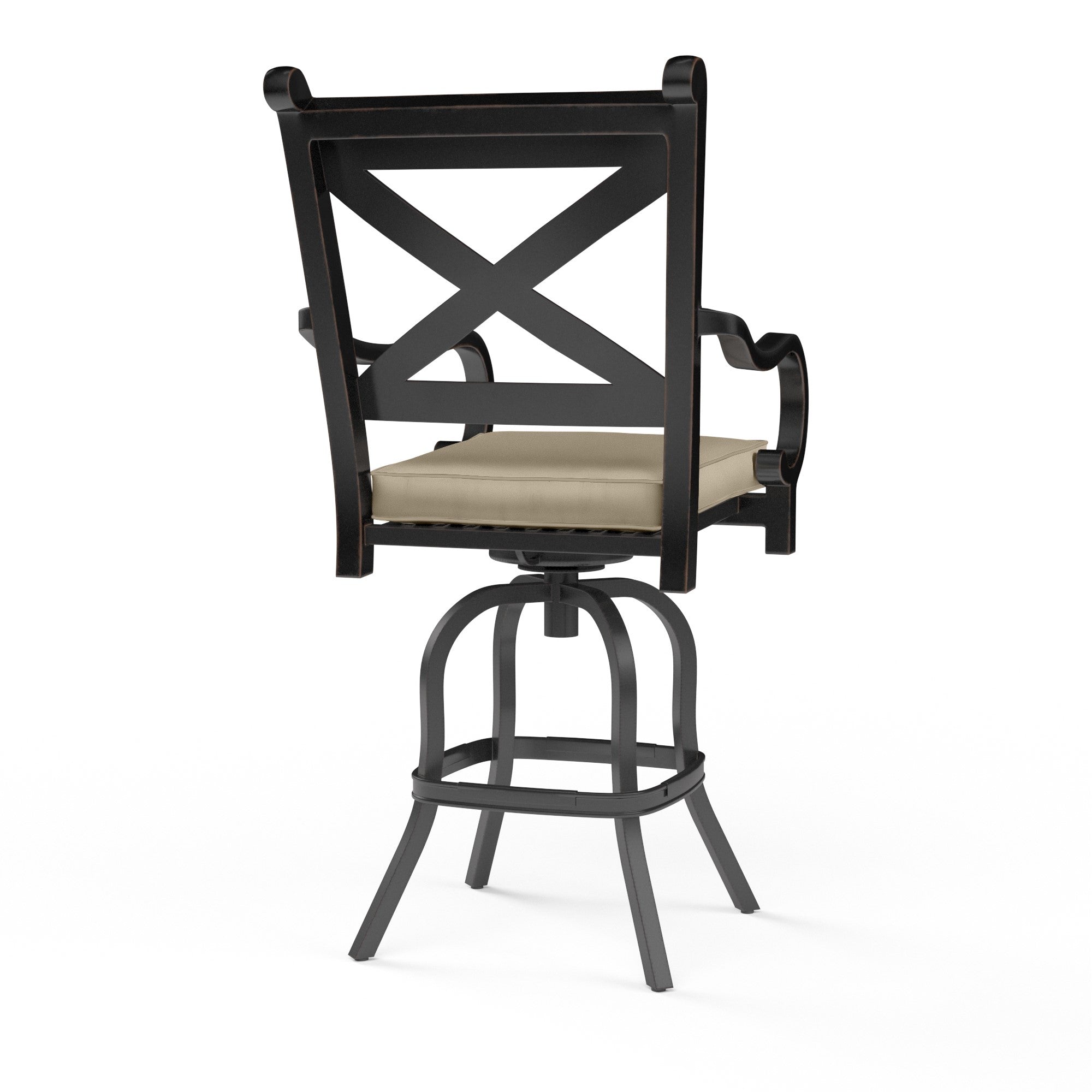 Monterey Aluminum Cushioned Swivel Bar Stool