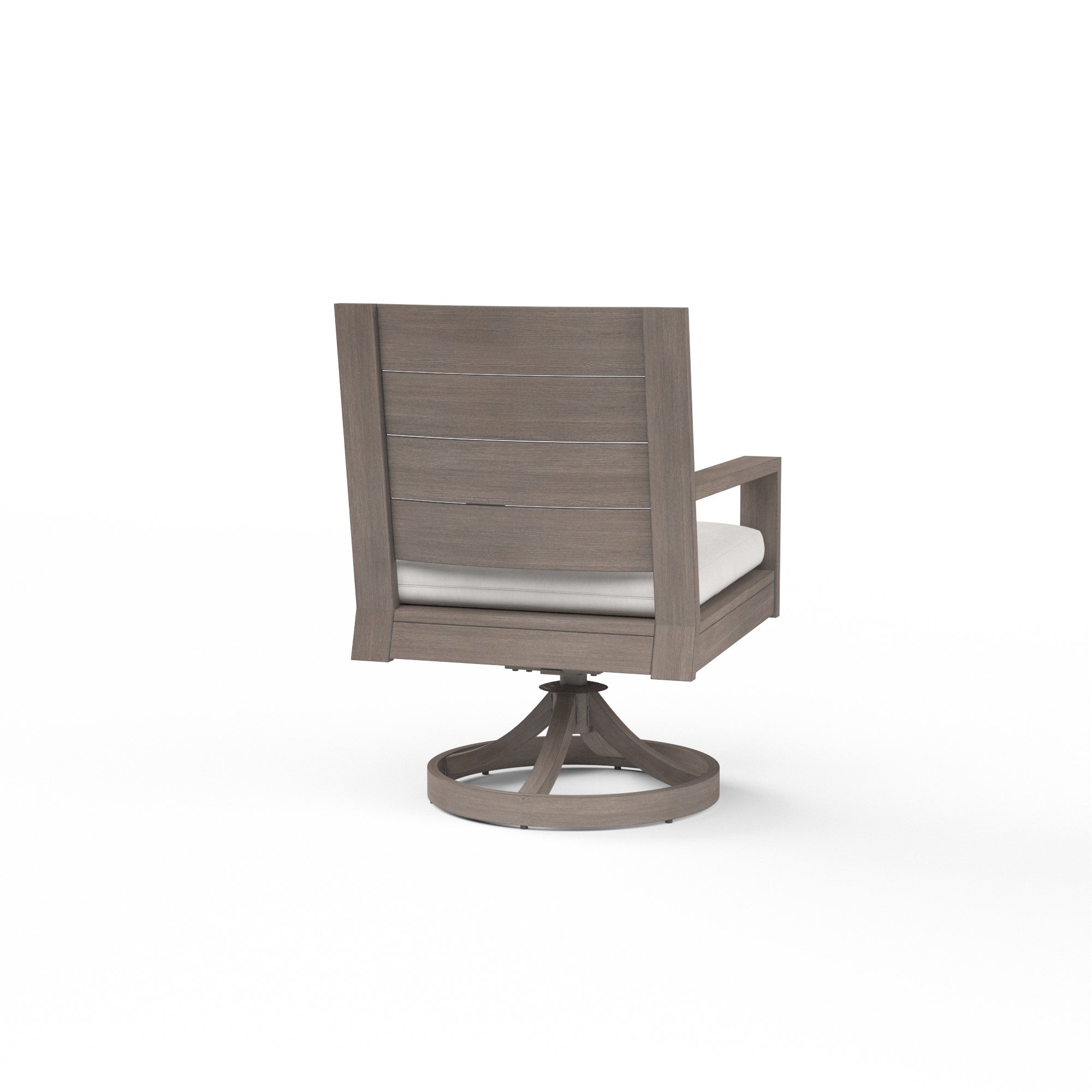 Laguna Aluminum Cushioned Swivel Dining Arm Chair