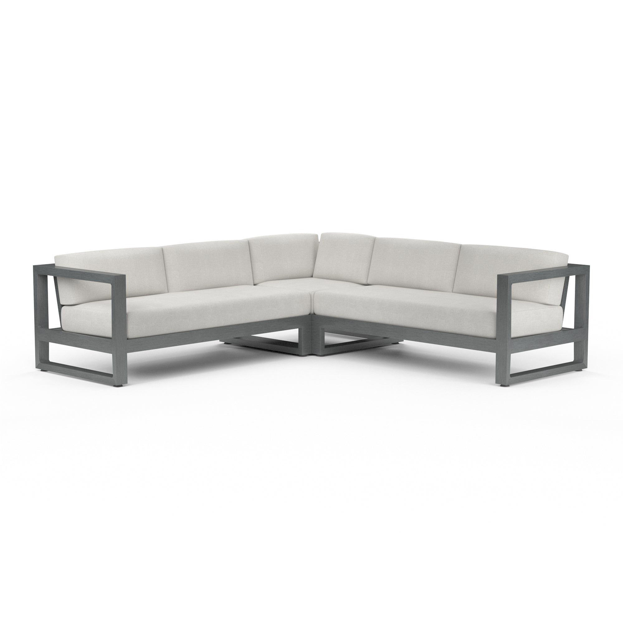 Redondo 4-Seat Aluminum Sectional Set