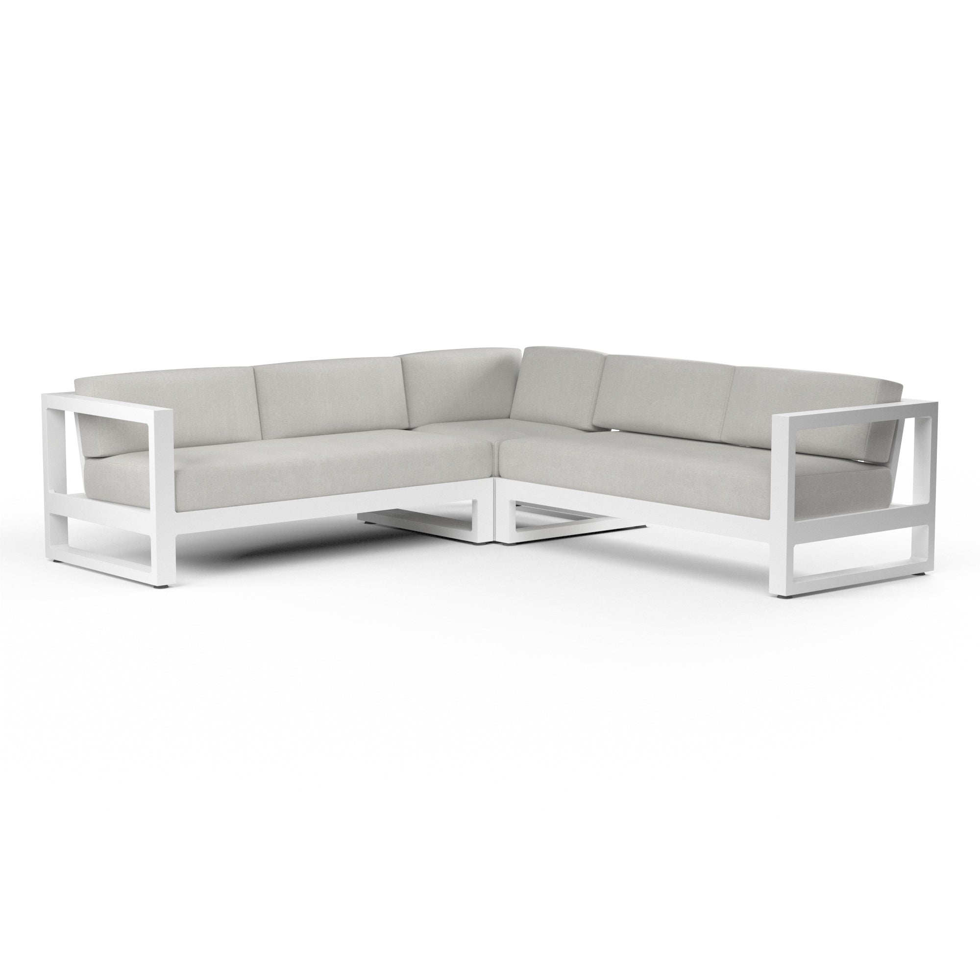 Newport 4-Seat Aluminum Sectional Set