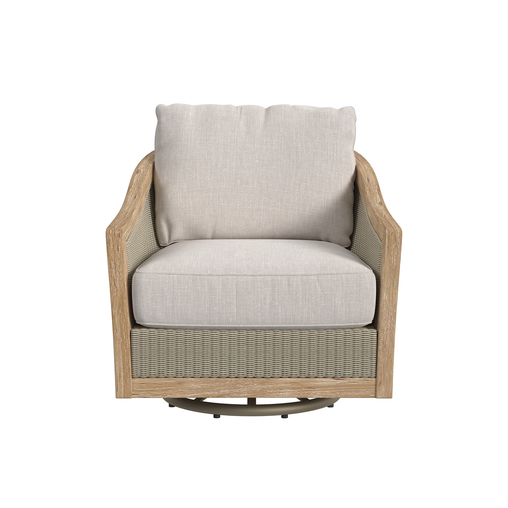 Cambria Teak Swivel Club Chair