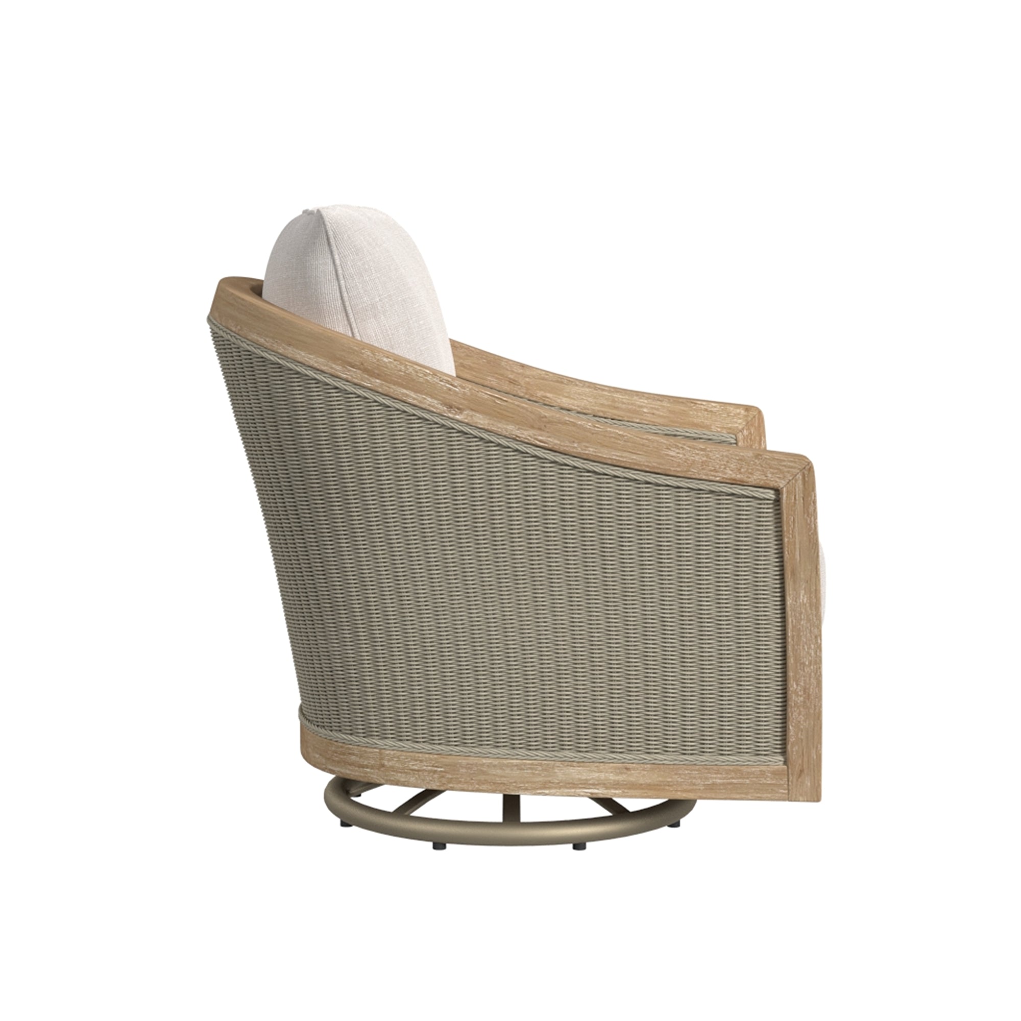 Cambria Teak Swivel Club Chair