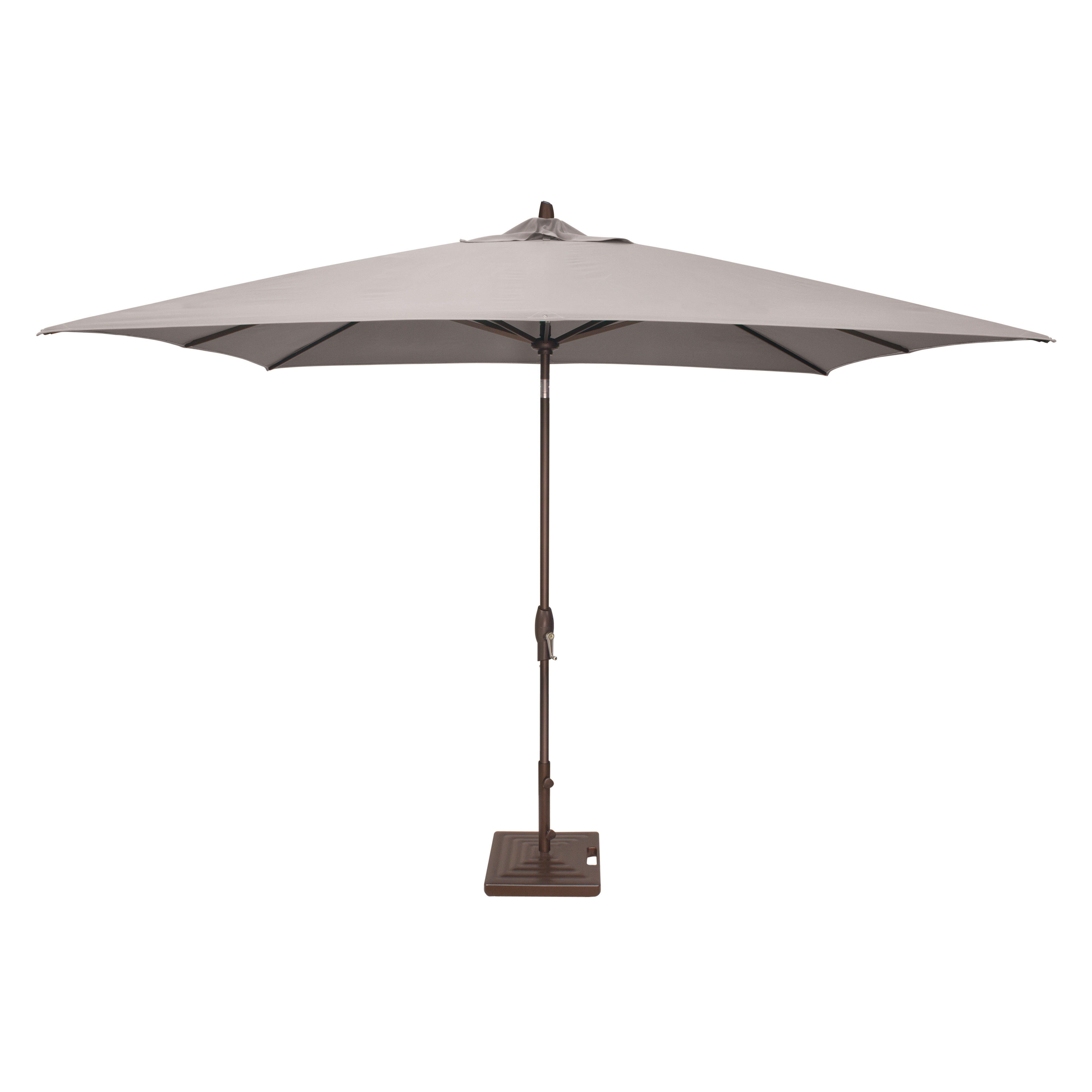 Auto Tilt 8' x 10' Rectangular Aluminum Market Umbrella
