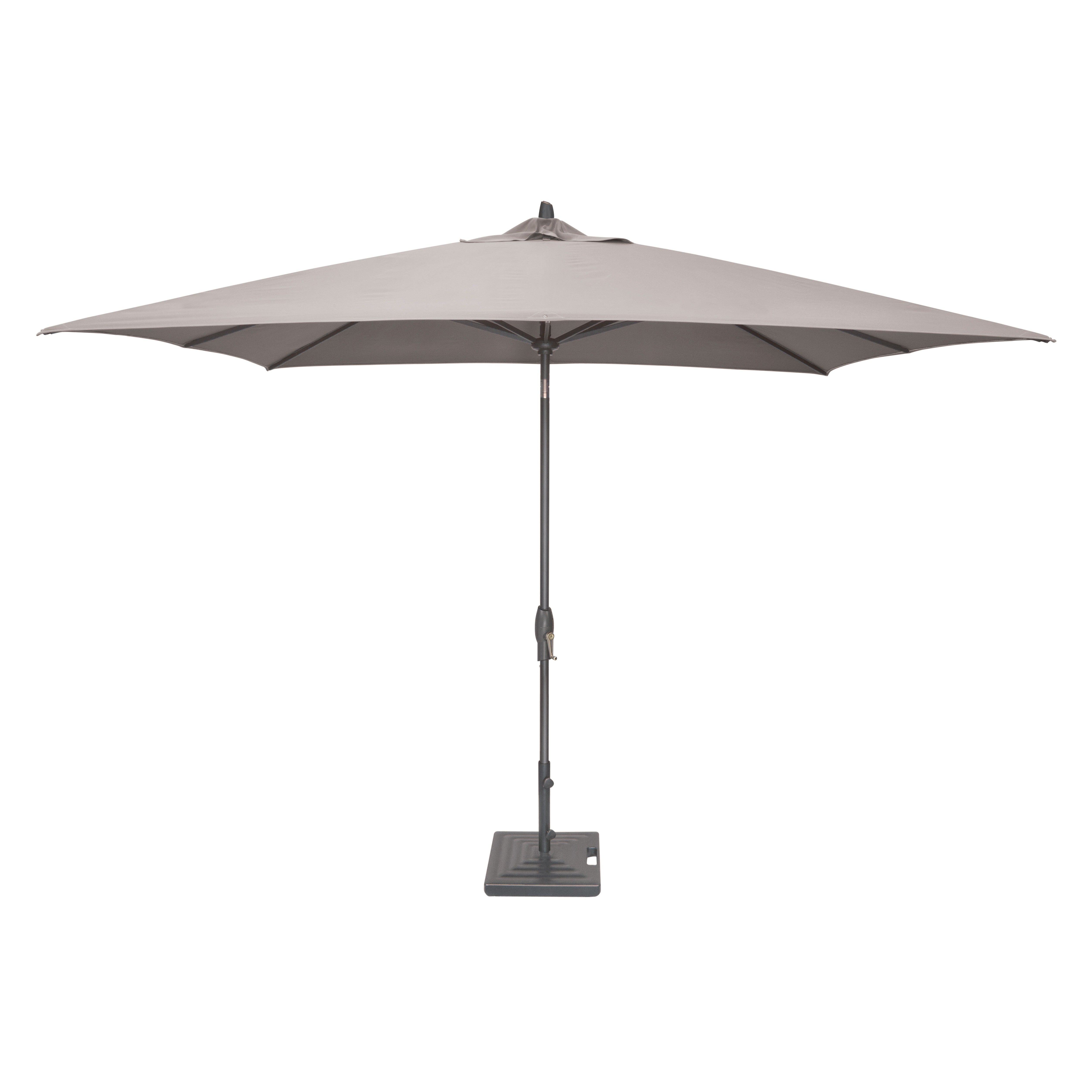 Auto Tilt 8' x 10' Rectangular Aluminum Market Umbrella