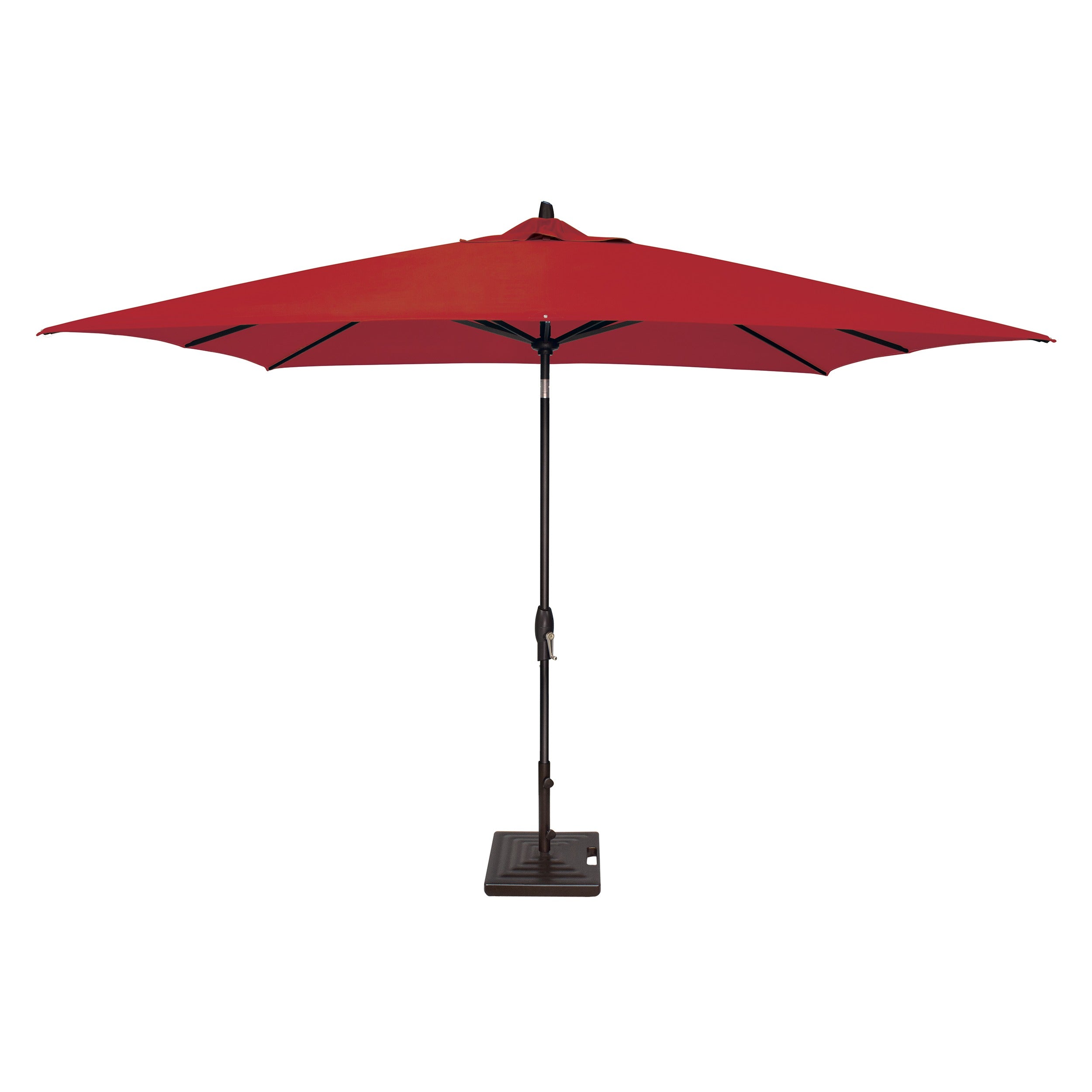 Auto Tilt 8' x 10' Rectangular Aluminum Market Umbrella