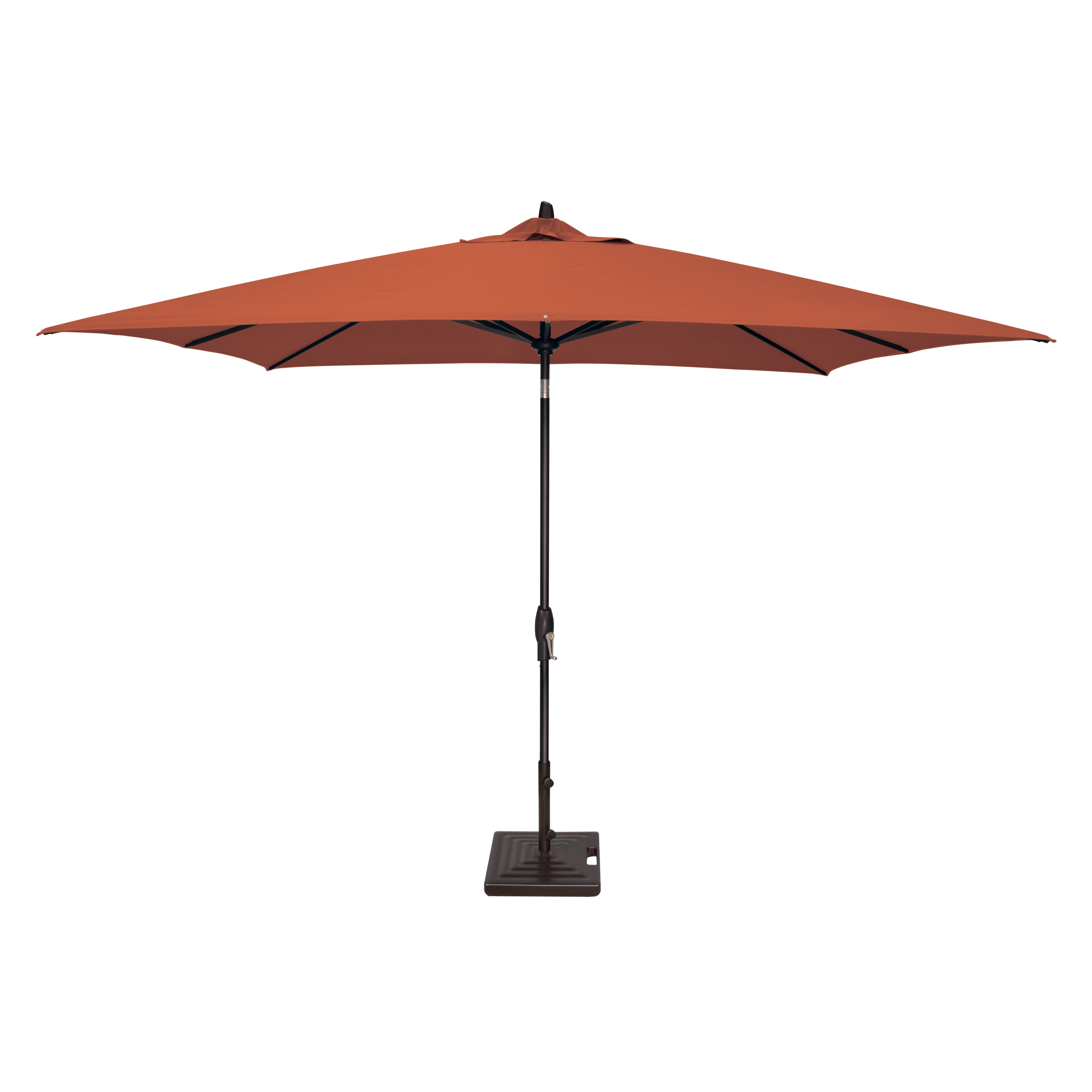 Auto Tilt 8' x 10' Rectangular Aluminum Market Umbrella