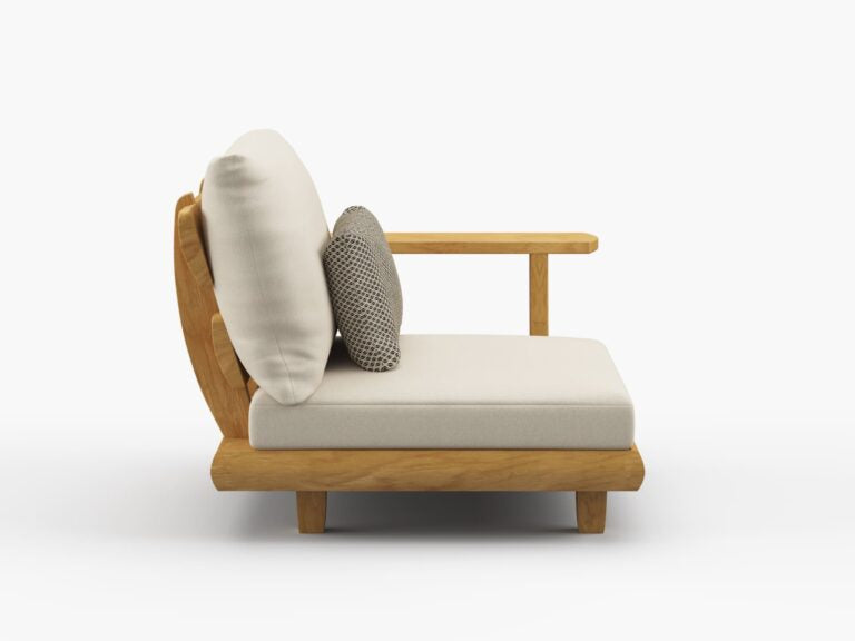 Sorrento Teak End/Arm Seat Section