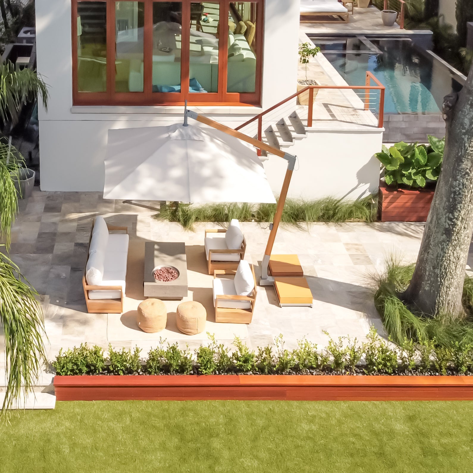 Braided Natural Pouf