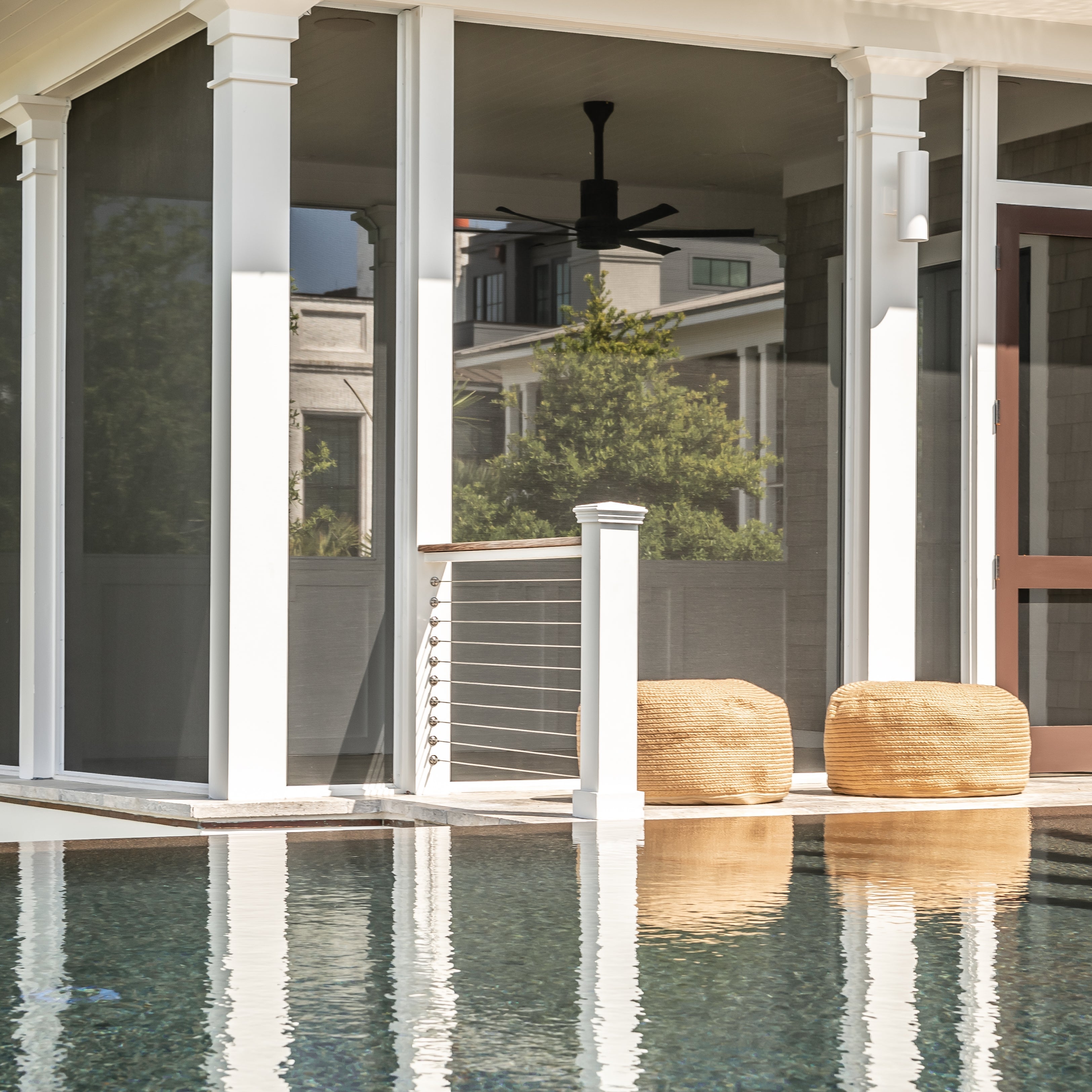 Braided Natural Pouf