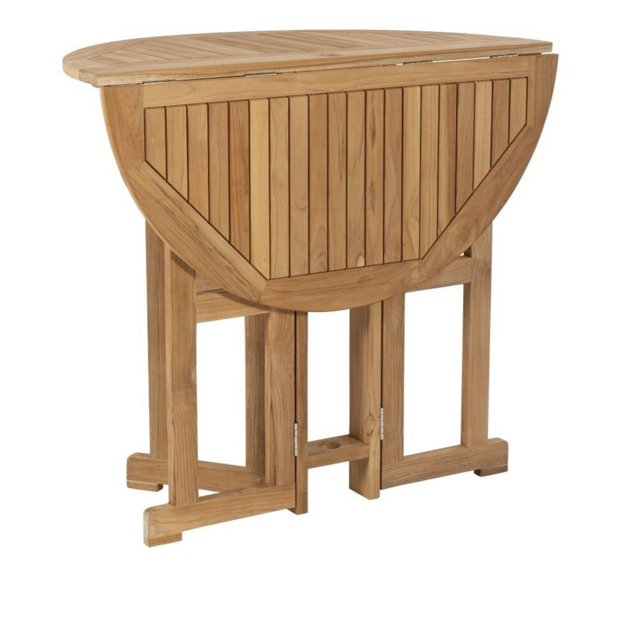 Drop Leaf 45" Round Bar Table with Umbrella Hole