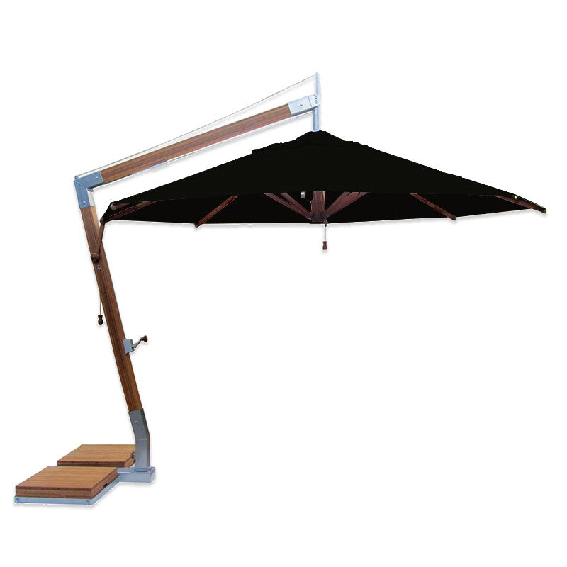 Levante 11.5' Round Bamboo Cantilever Umbrella