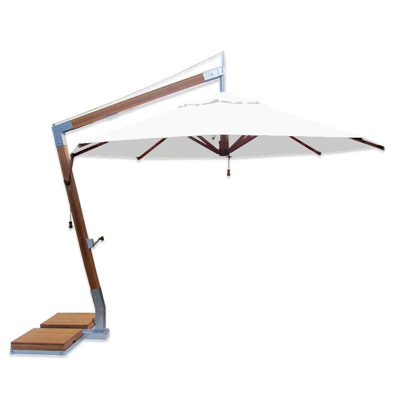 Levante 11.5' Round Bamboo Cantilever Umbrella