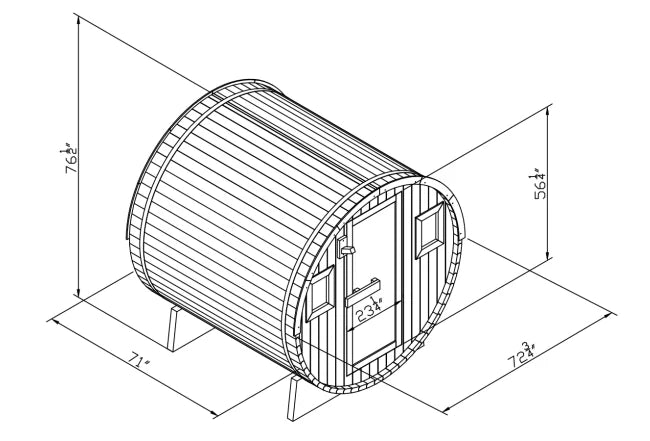 Vista 6-Person Outdoor Sauna