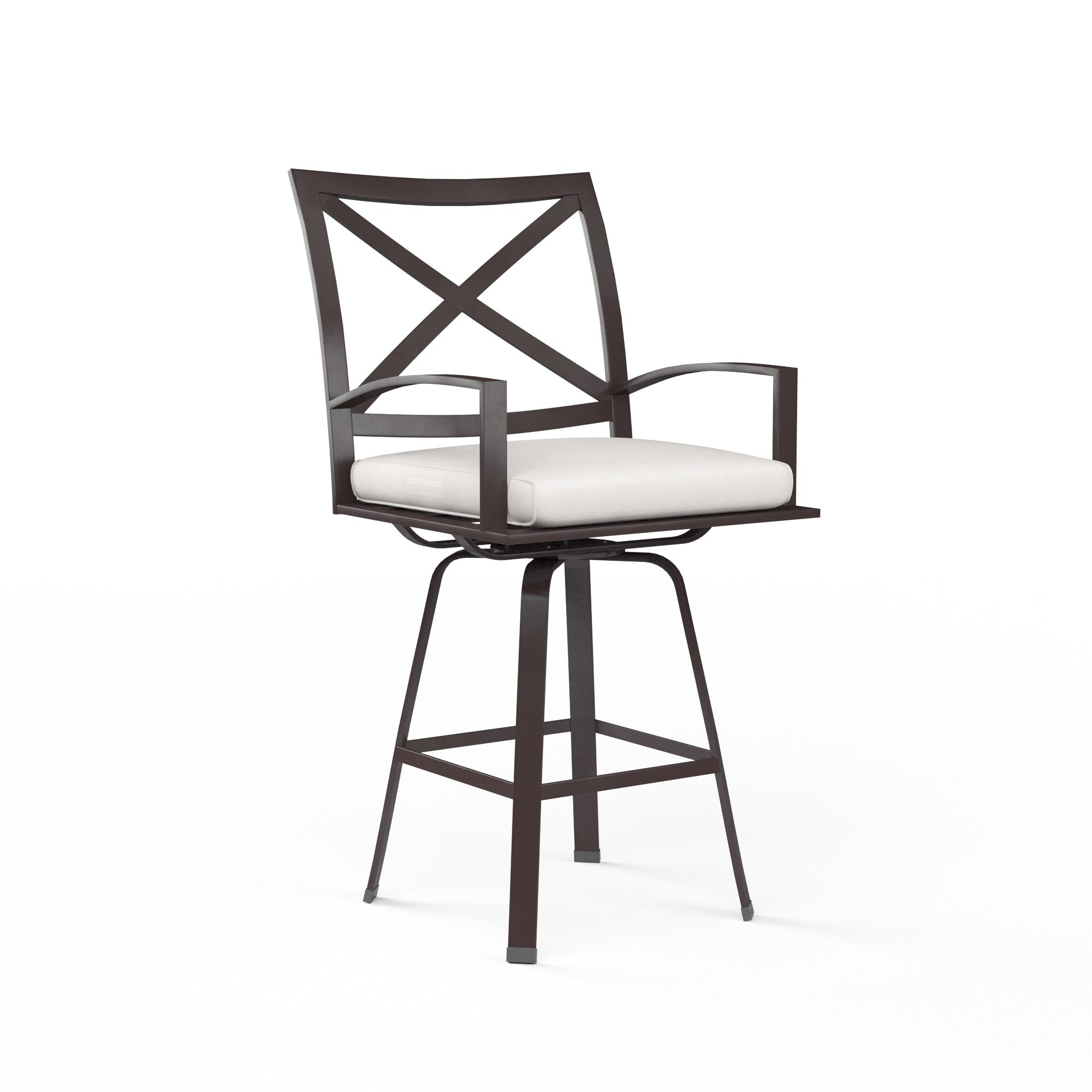 La Jolla Aluminum Cushioned Swivel Bar Stool